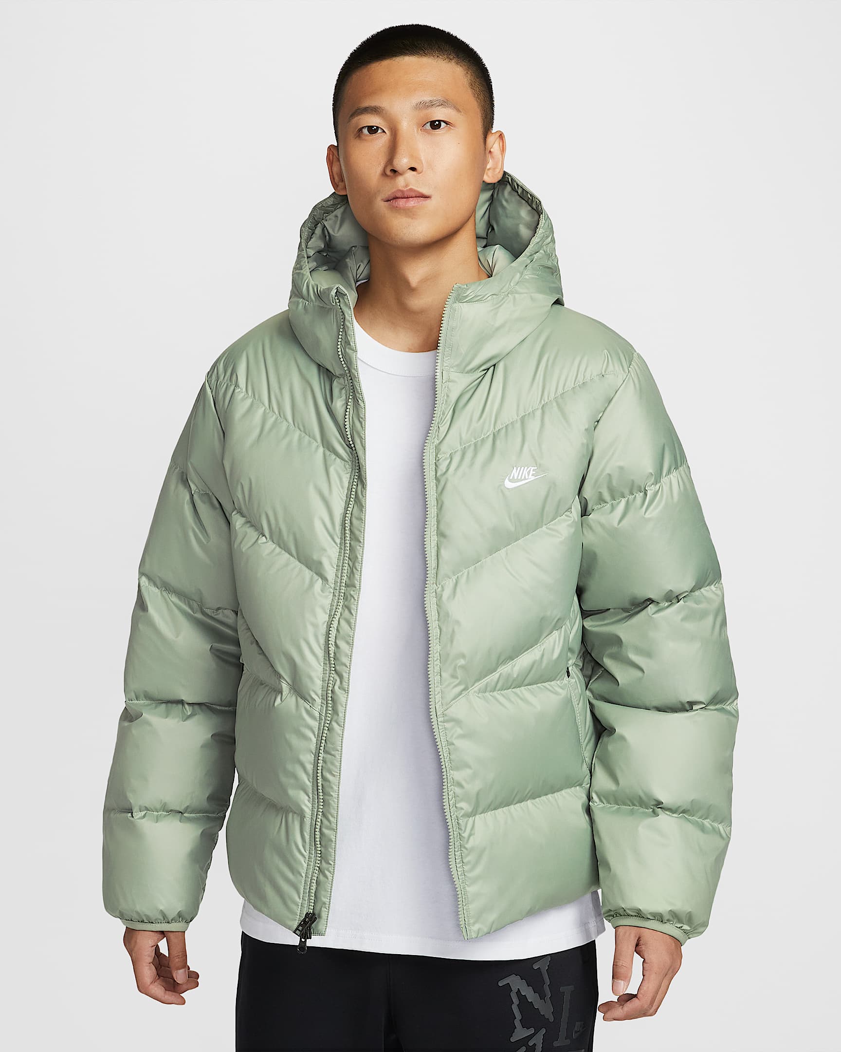 Nike Windrunner 耐克风行者系列男子拒水羽绒夹克 - 地平线绿/地平线绿/白色