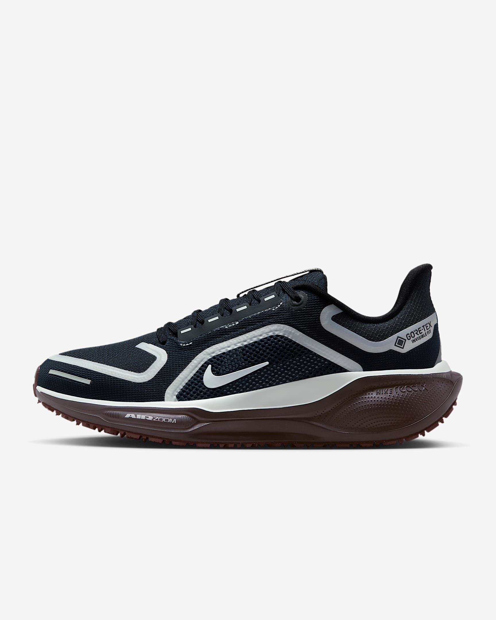 Nike Pegasus 41 GORE-TEX 耐克飞马女子防水公路跑步鞋 - 暗蓝黑/黑/煤黑/白金色