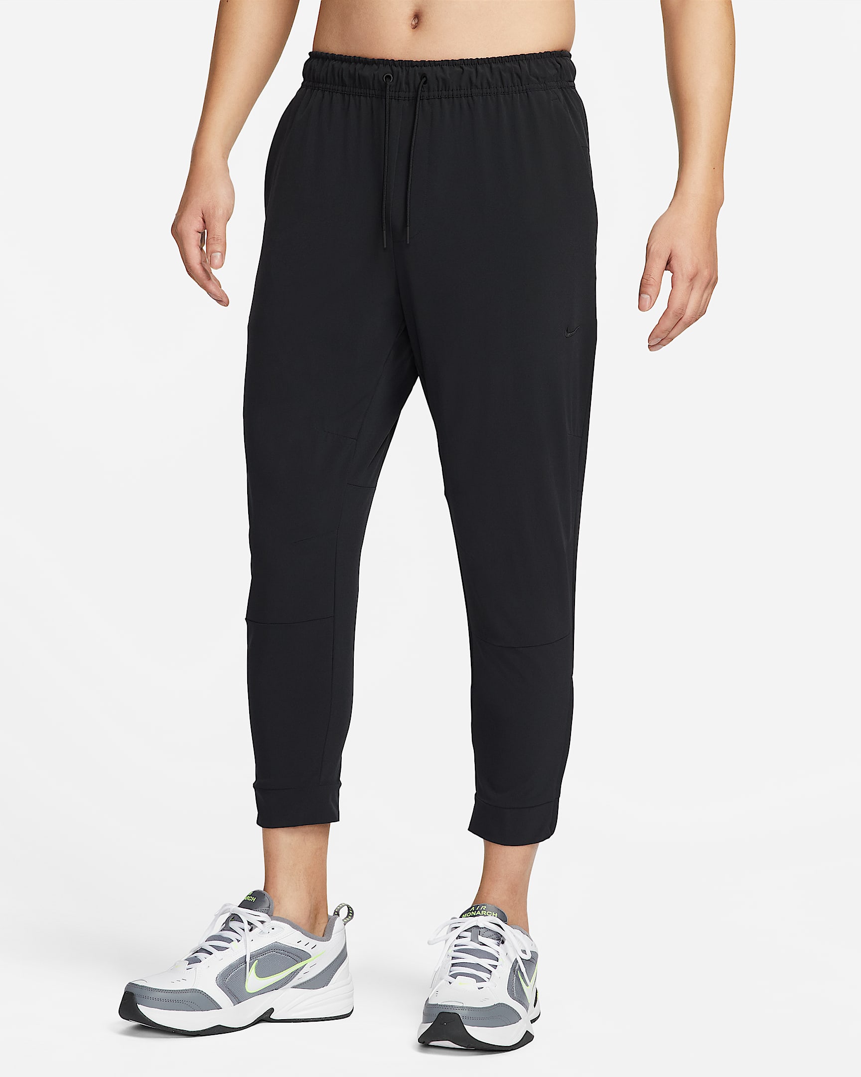 Nike Dri-FIT Unlimited 男子速干锥形剪裁百搭长裤 - 黑/黑/黑