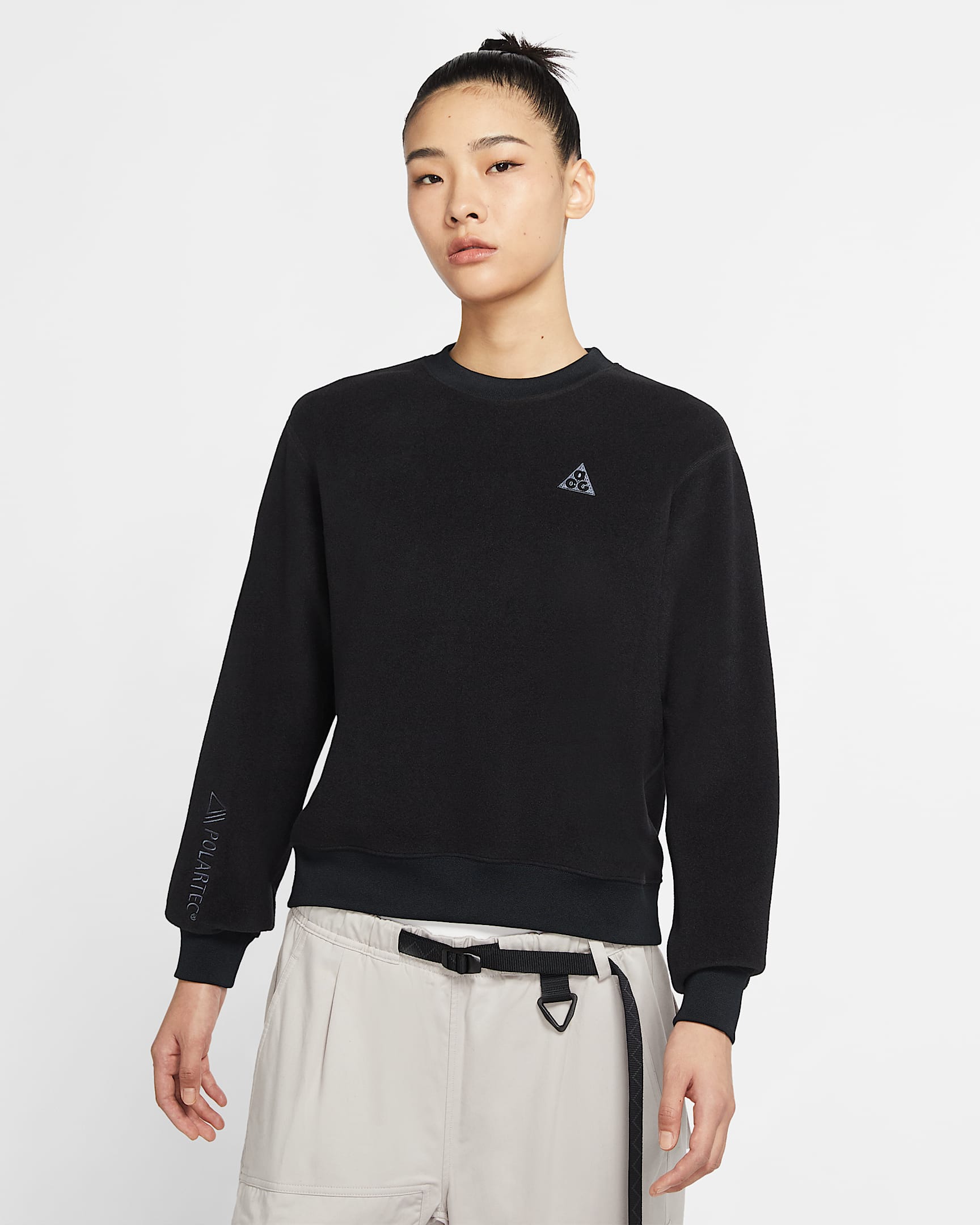 Nike ACG Polartec® "Wolf Tree" 女子圆领运动上衣 - 黑/煤黑/煤黑