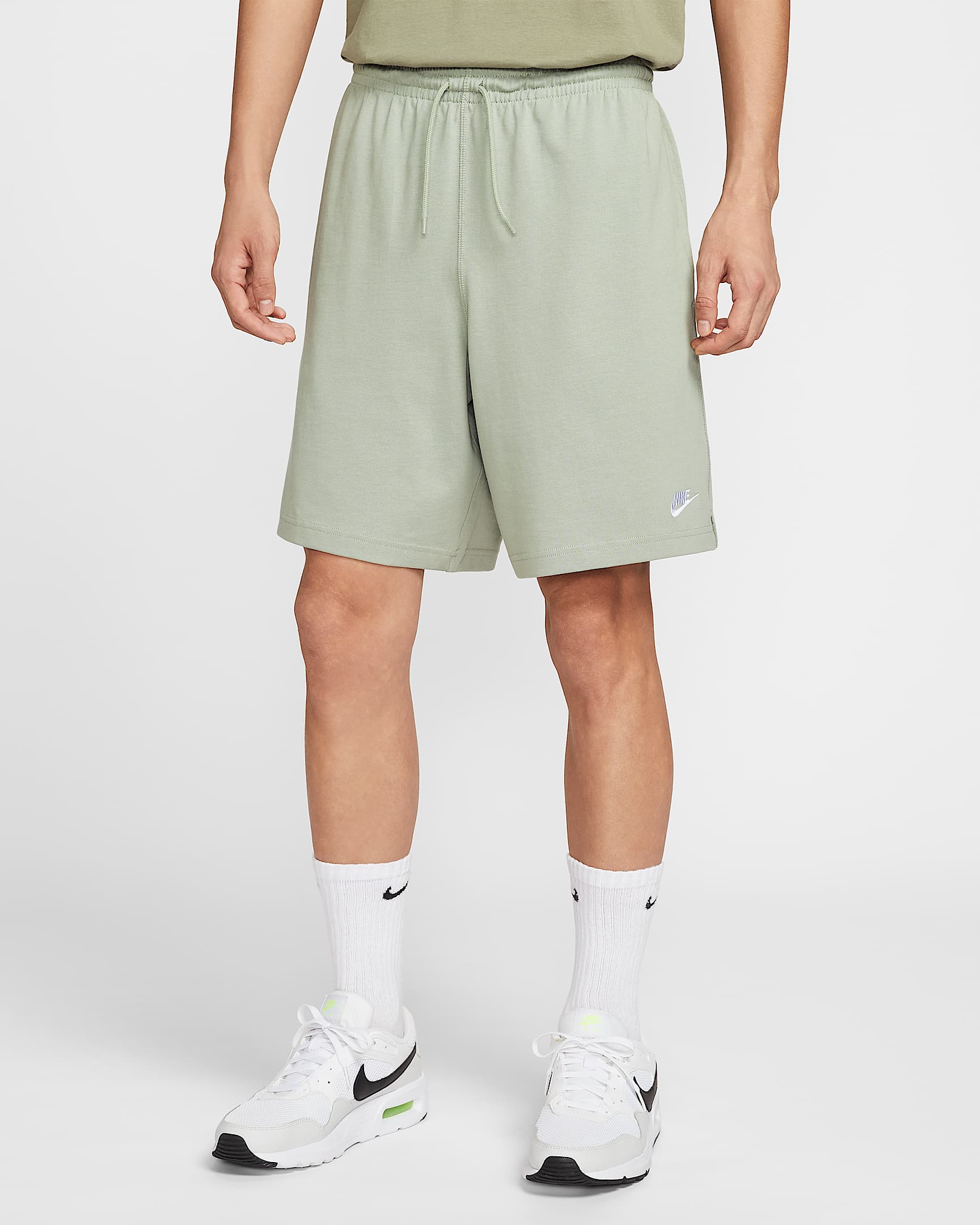 Nike Club 男子针织短裤 - 地平线绿/白色