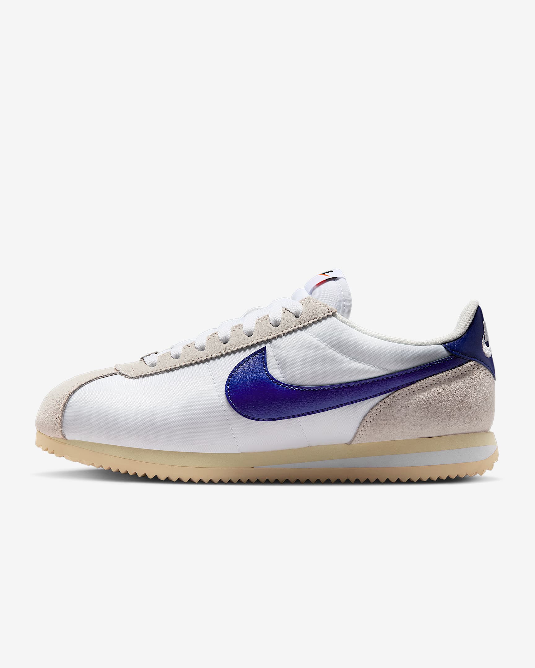 Nike Cortez Textile 郑钦文同款女子复古运动鞋 - 白色/幻影灰白/石膏色/深夜蓝