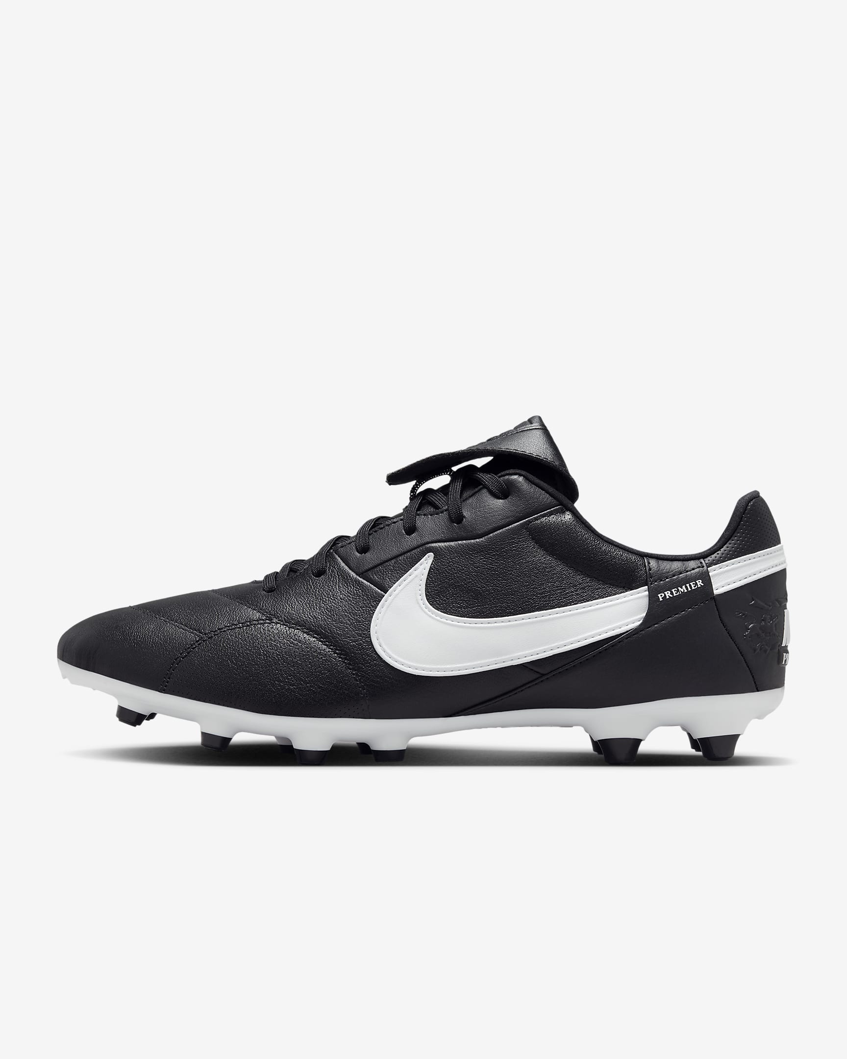 Nike Premier 3 天然硬质草地低帮足球鞋 - 黑/白色