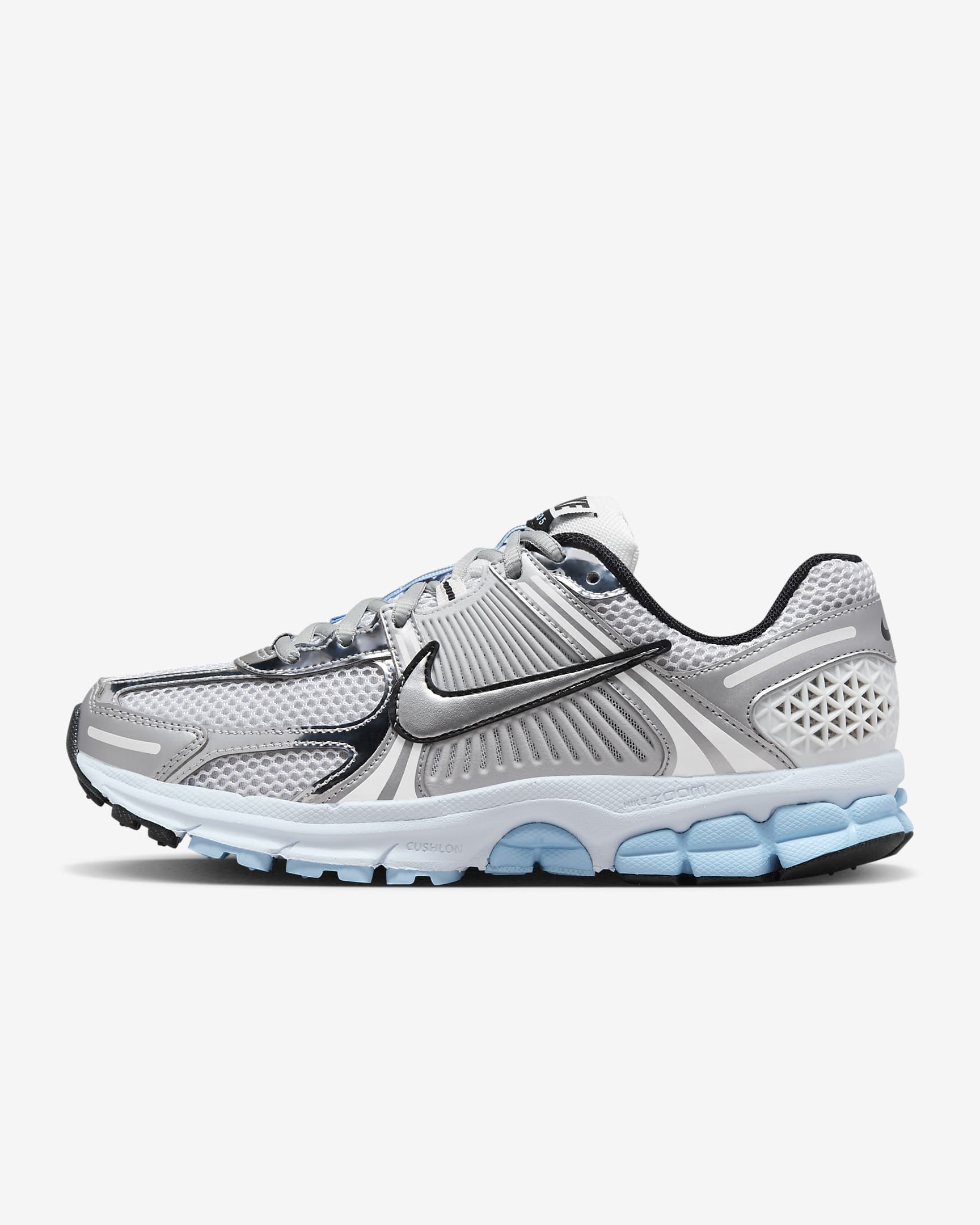 Nike Zoom Vomero 5 耐克迈柔女子复古运动鞋 - 白色/白金色/紫蓝/金属银