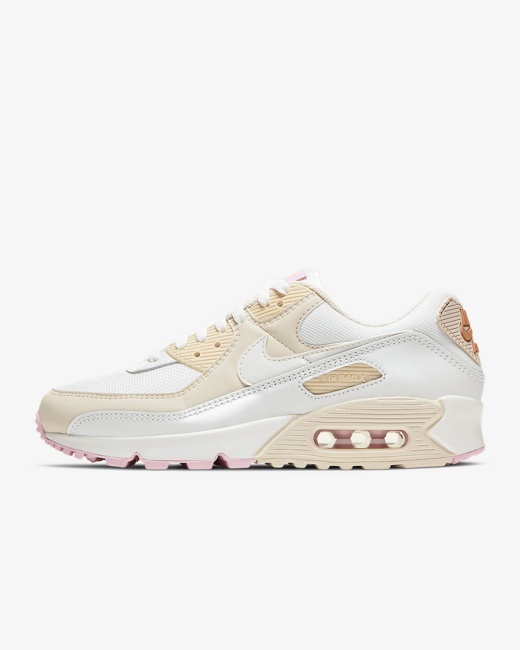 Nike Air Max 90 女子运动鞋 - 山峰白/红古铜/浅土褐/金属山峰白