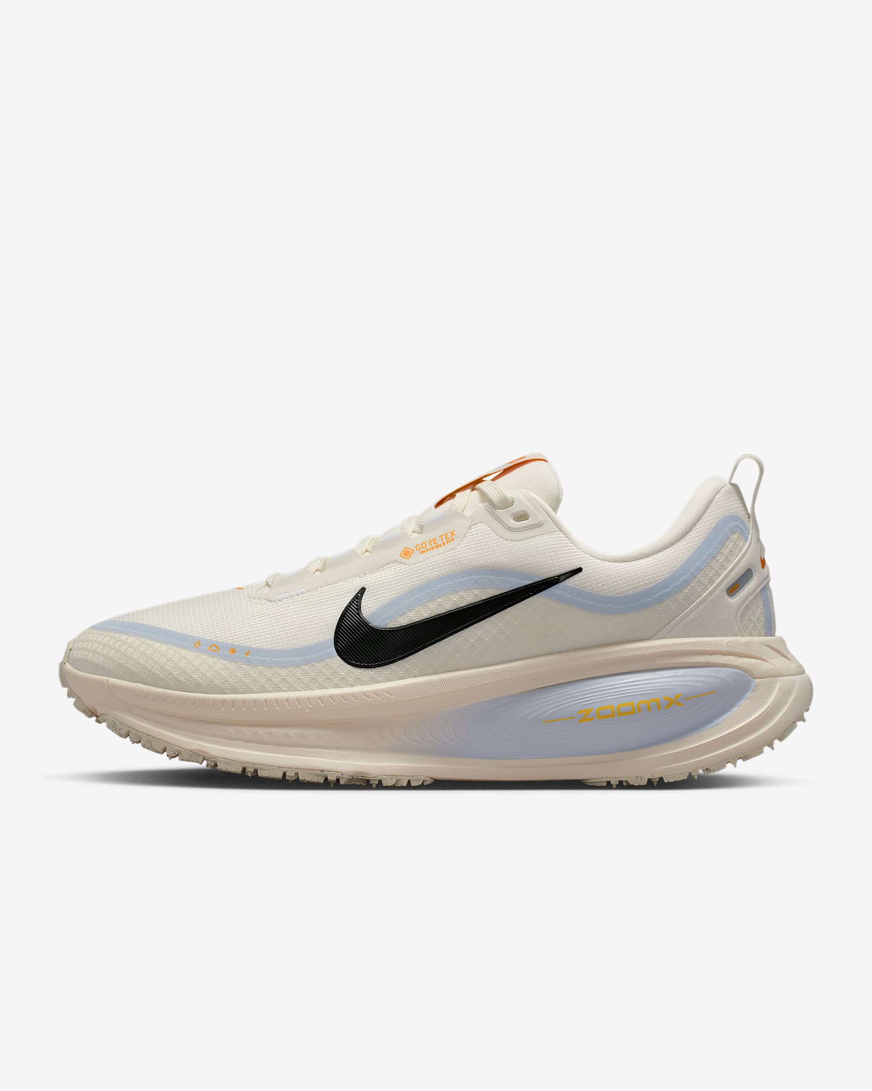 Nike Vomero 18 GORE-TEX 耐克迈柔女子反光装饰防水公路跑步鞋 - 淡象牙白/足球灰/日晷黄/红杉绿