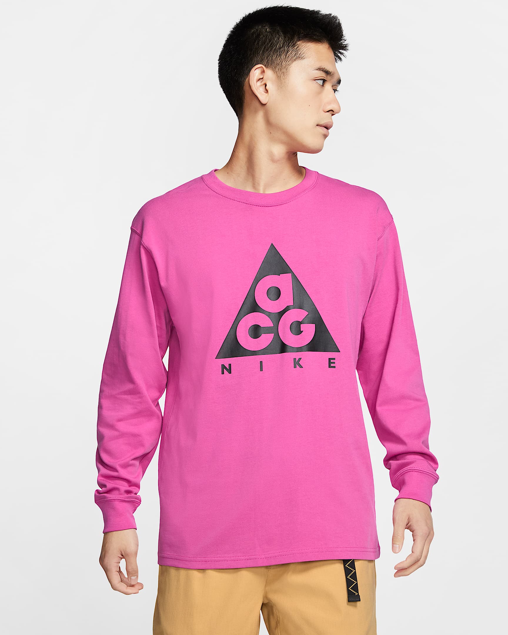 Nike ACG 男子长袖T恤 - 活力紫红/黑