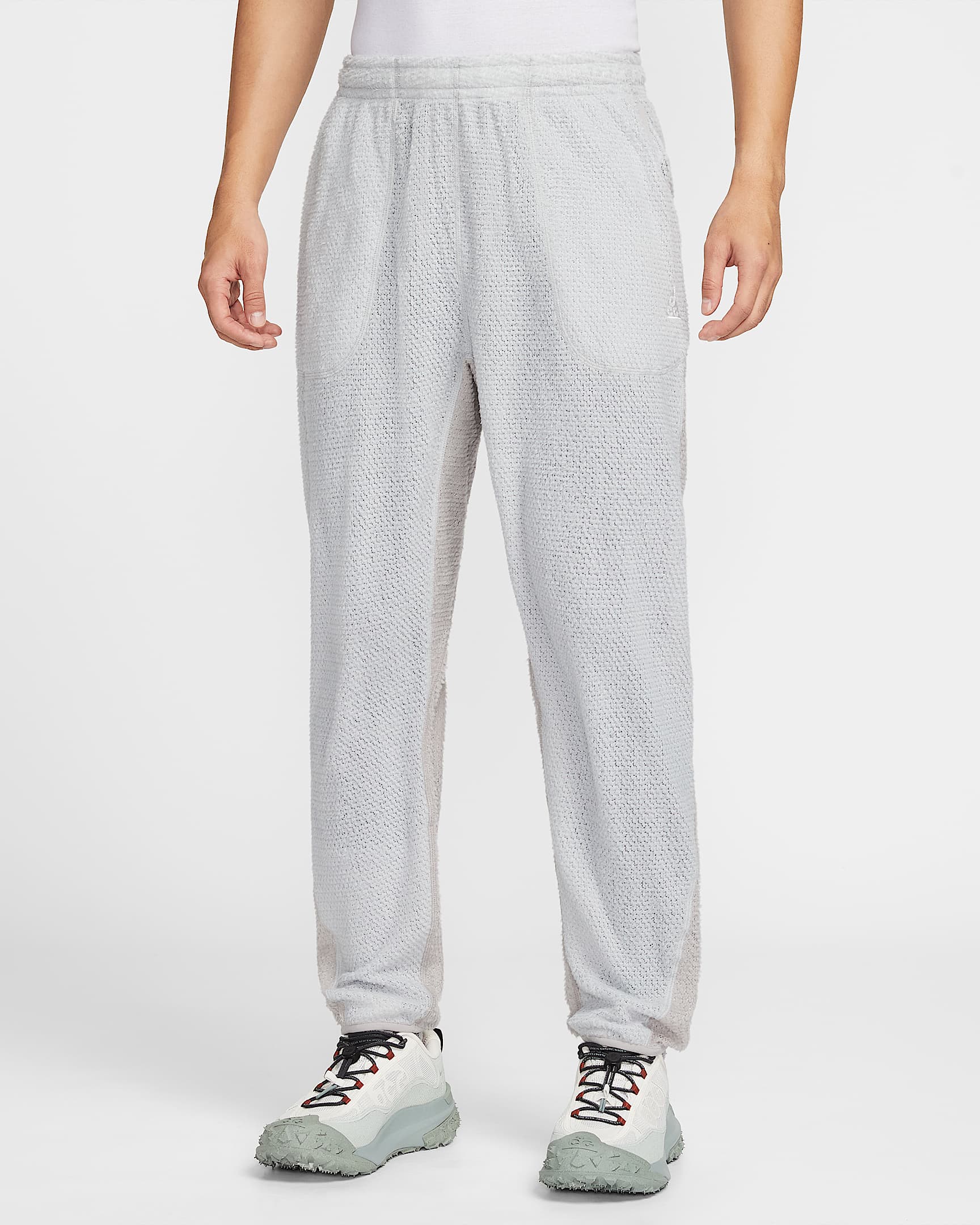 Nike ACG 男子加绒九分裤 - 雾灰/大学灰/尘光子色/山峰白