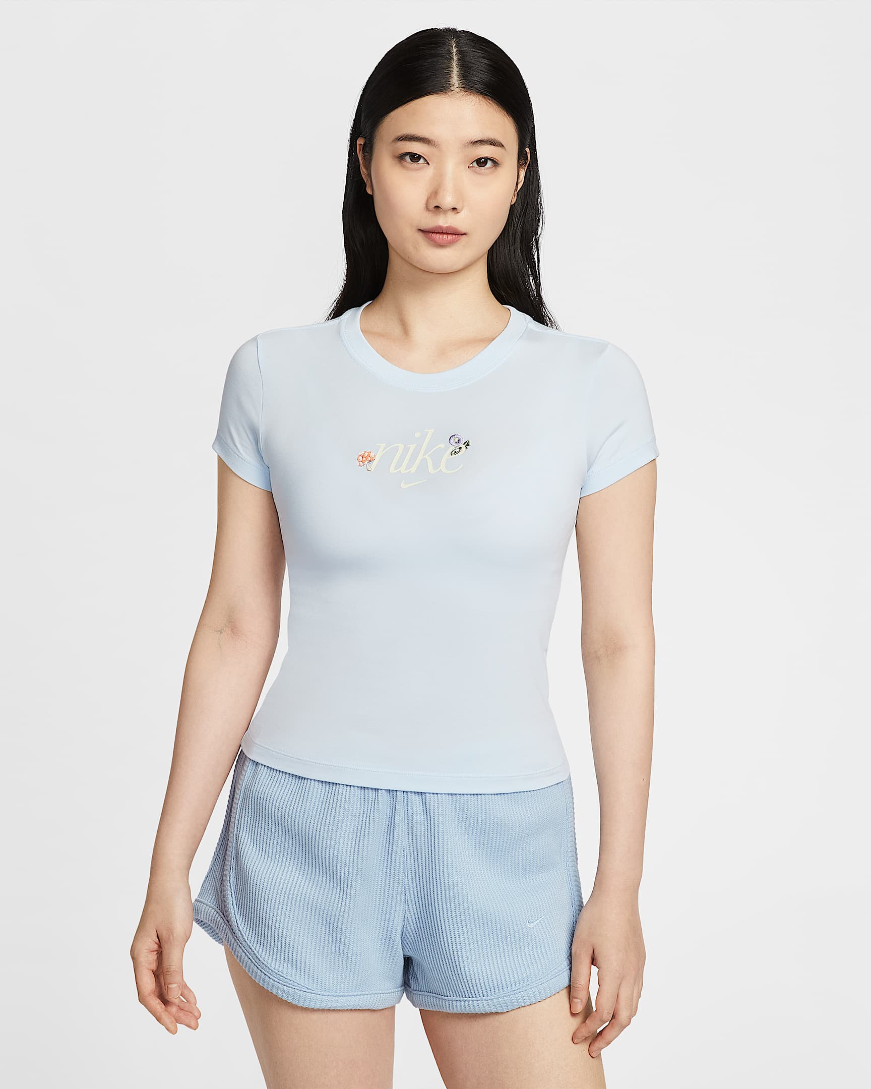 Nike Sportswear Chill Knit 女子修身版型图案T恤 - 紫蓝