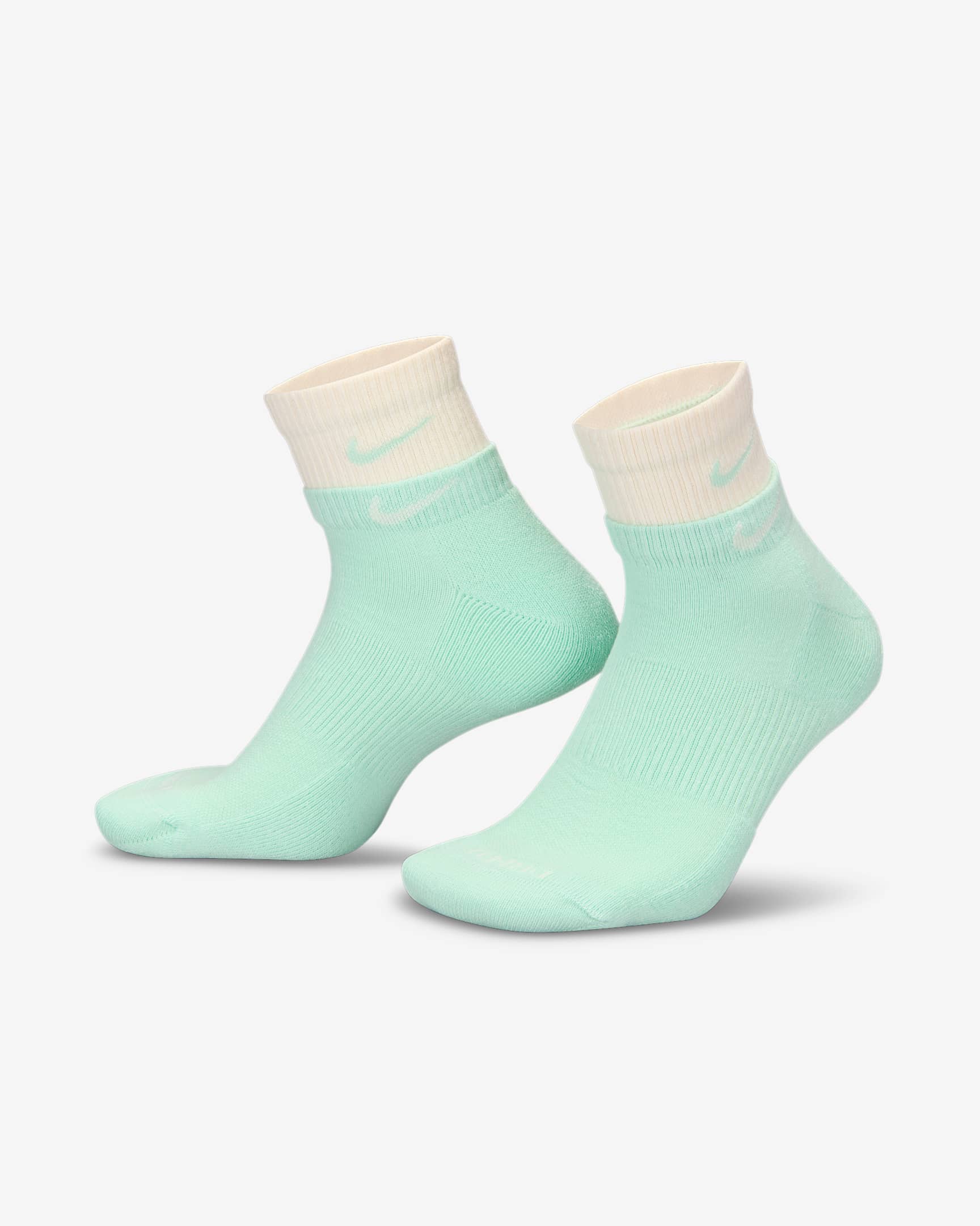Nike Everyday Plus 舒适速干训练短袜(1 双) - 泡沫薄荷绿/帆白/帆白