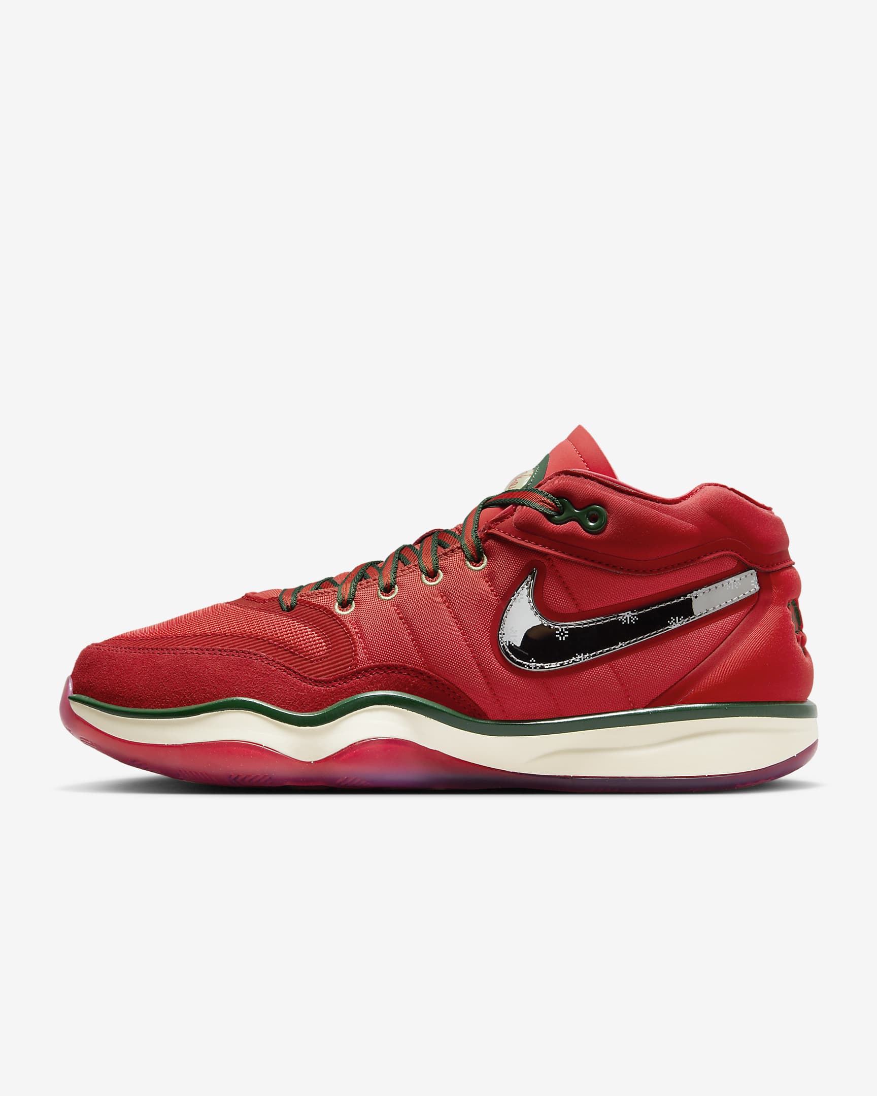 Nike Air Zoom G.T. Hustle 2 EP 男/女实战篮球鞋 - 小径红/神秘红/冷杉绿/金属银