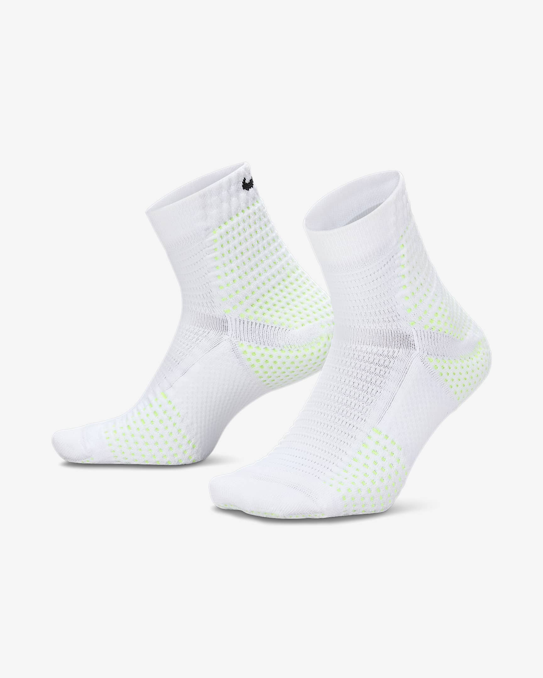 Nike Unicorn Dri-FIT ADV 舒适速干运动短袜（1 双） - 白色/荧光黄/黑