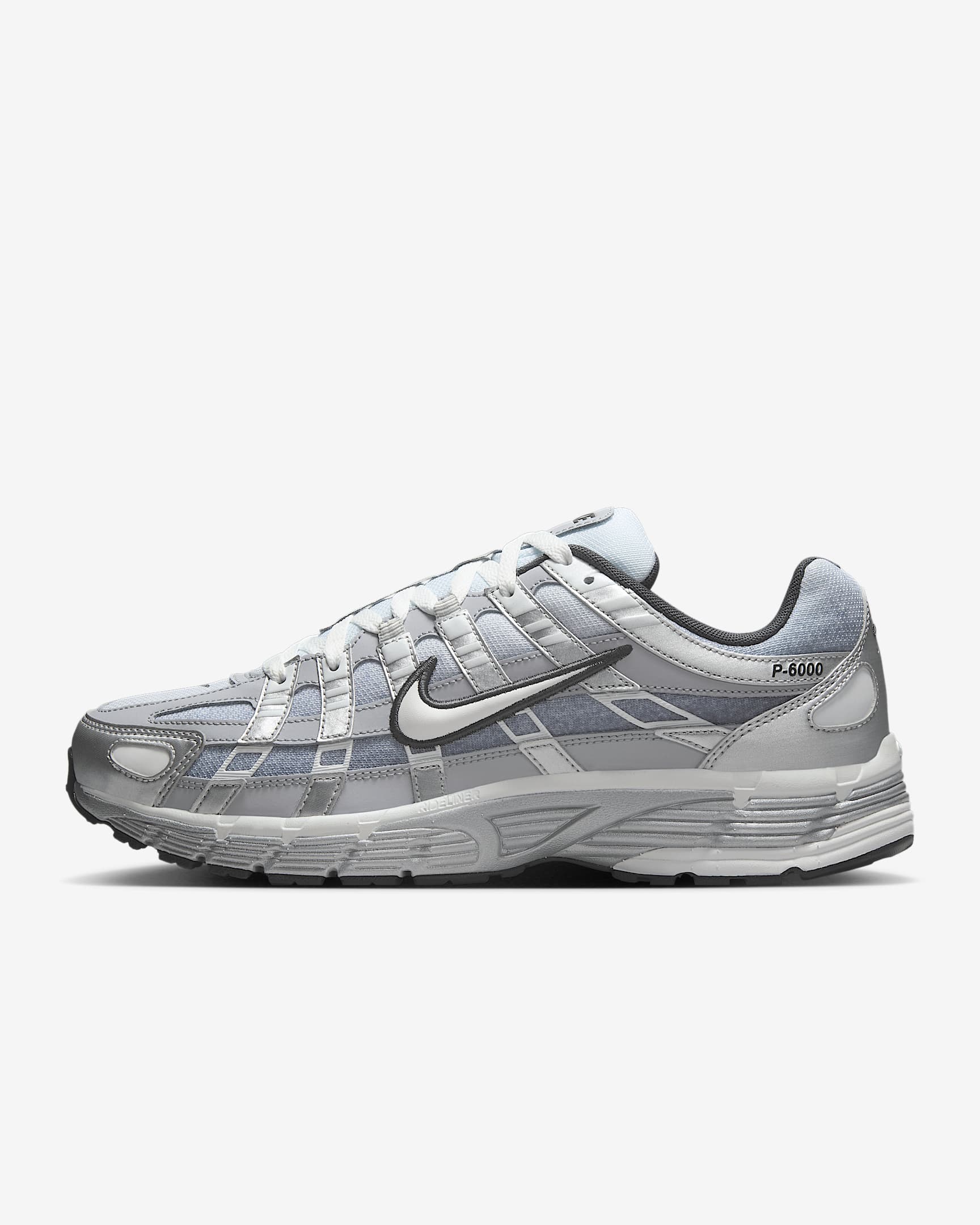 Nike P-6000 男子运动鞋 - 金属银/狼灰/煤黑/山峰白