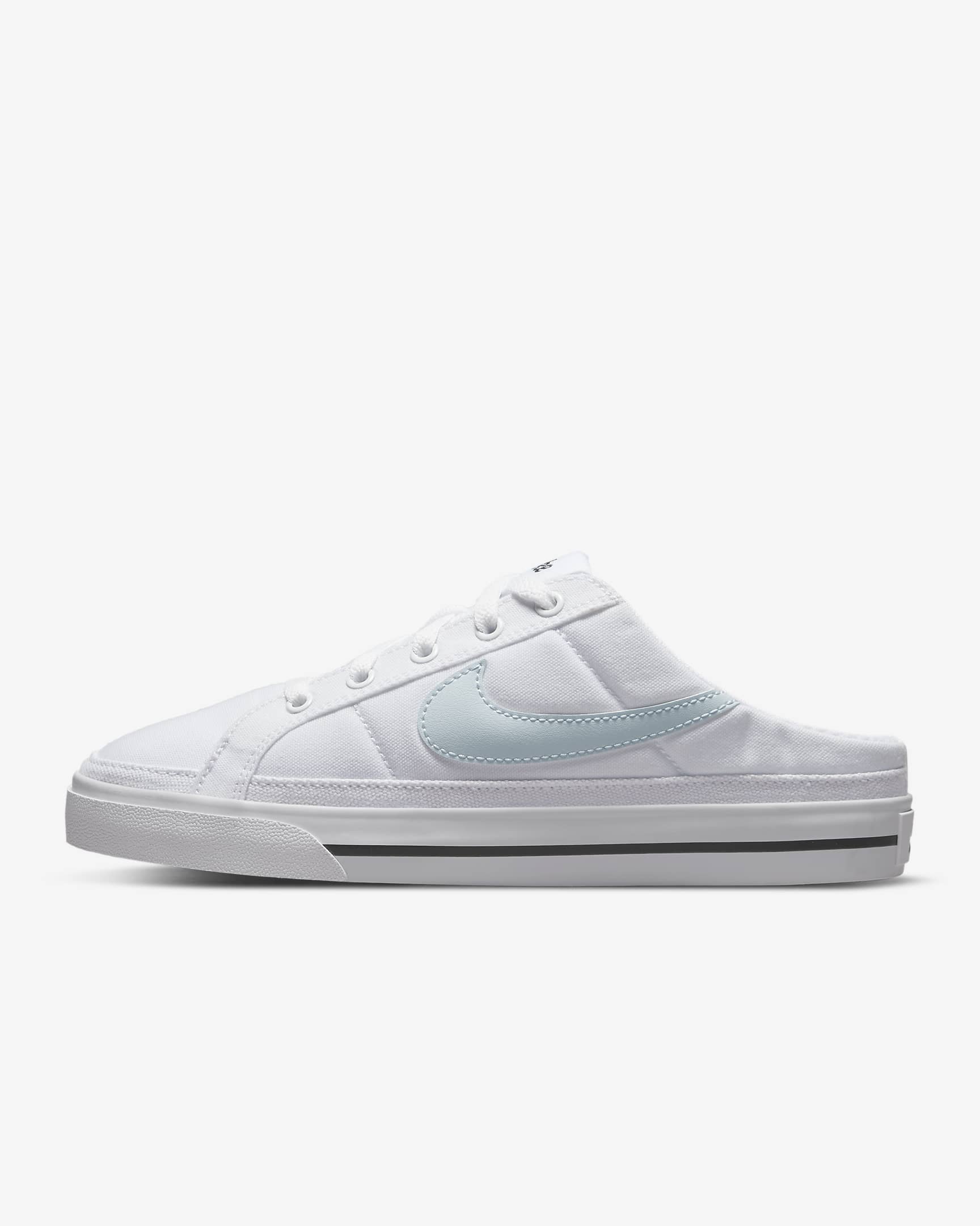 Nike Court Legacy 女子运动鞋板鞋 - 白色/白色/黑/足球灰