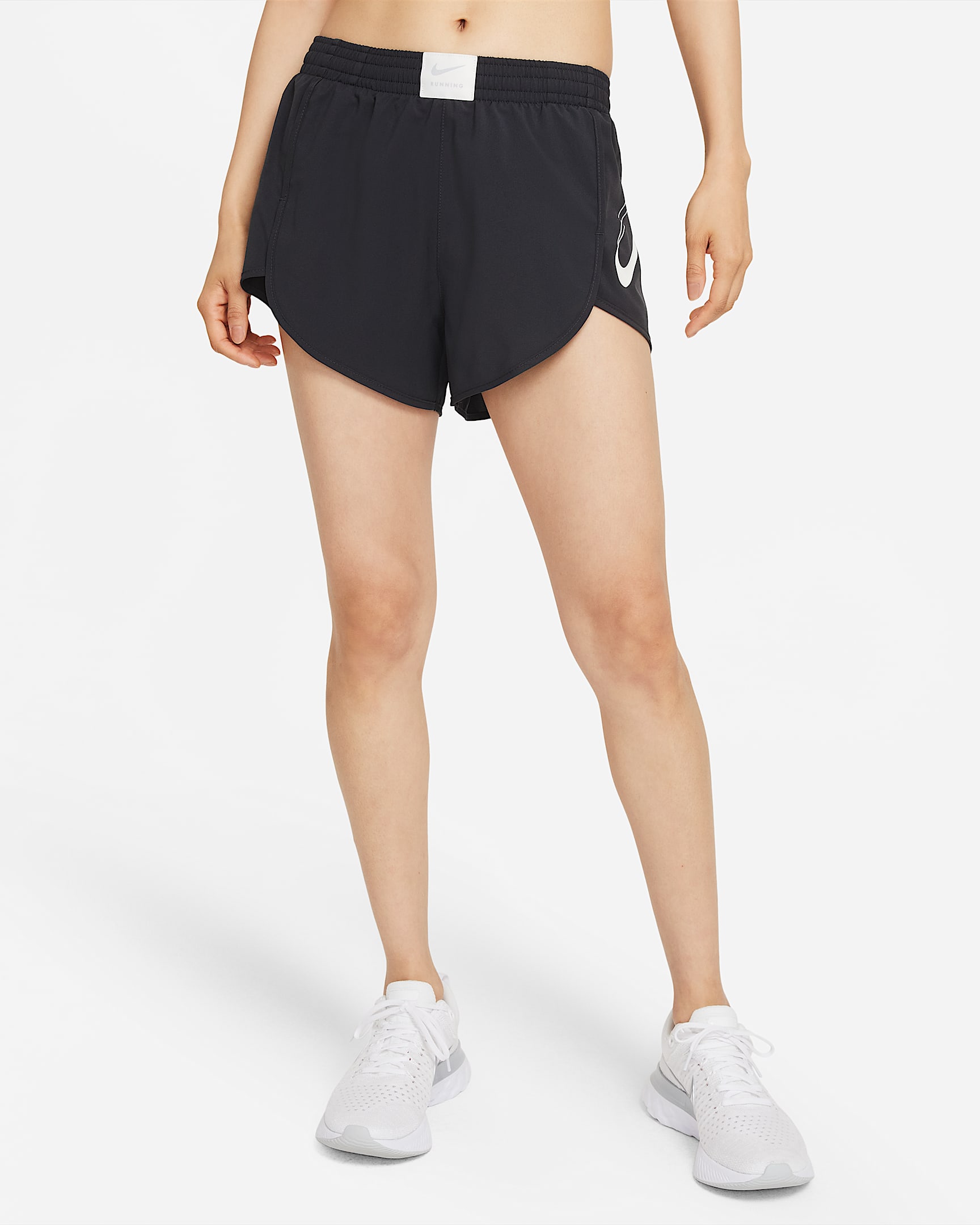 Nike Dri-FIT Retro 女子加衬跑步短裤 - 灰黑