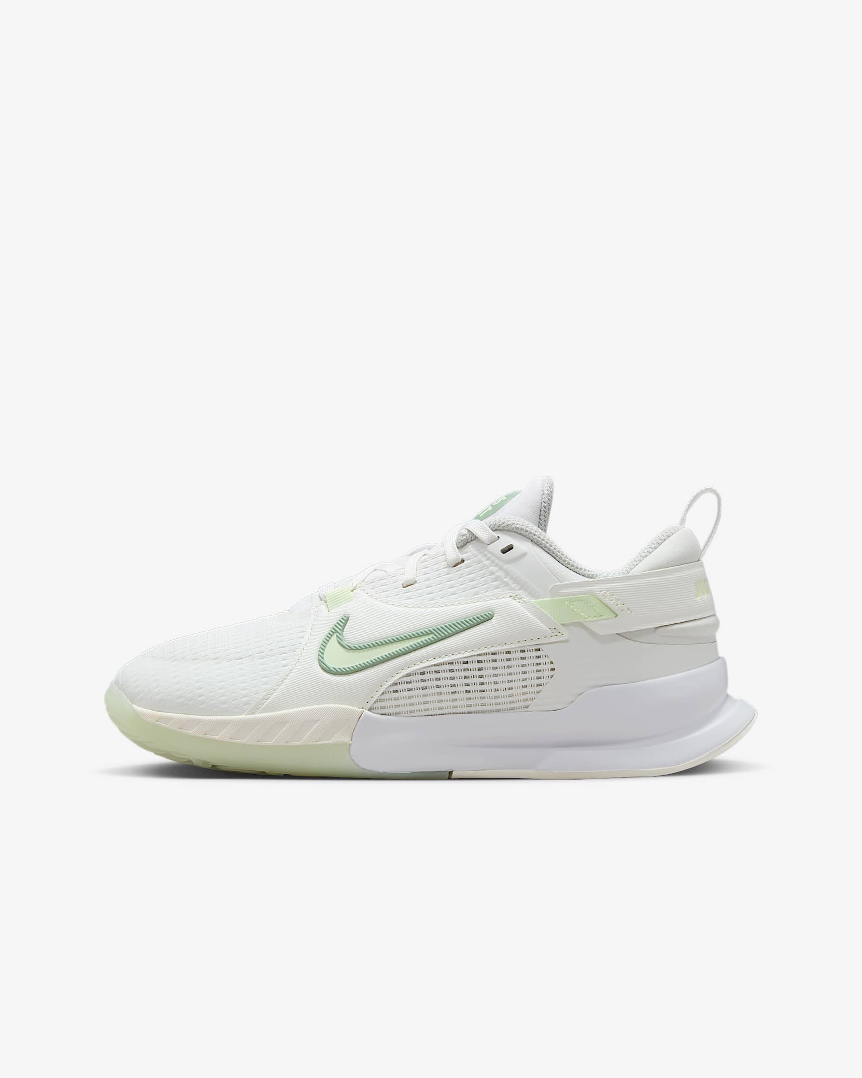 Nike Crosscourt 六边形小将大童运动鞋 - 山峰白/温和灰绿/浅银/浅荧光黄