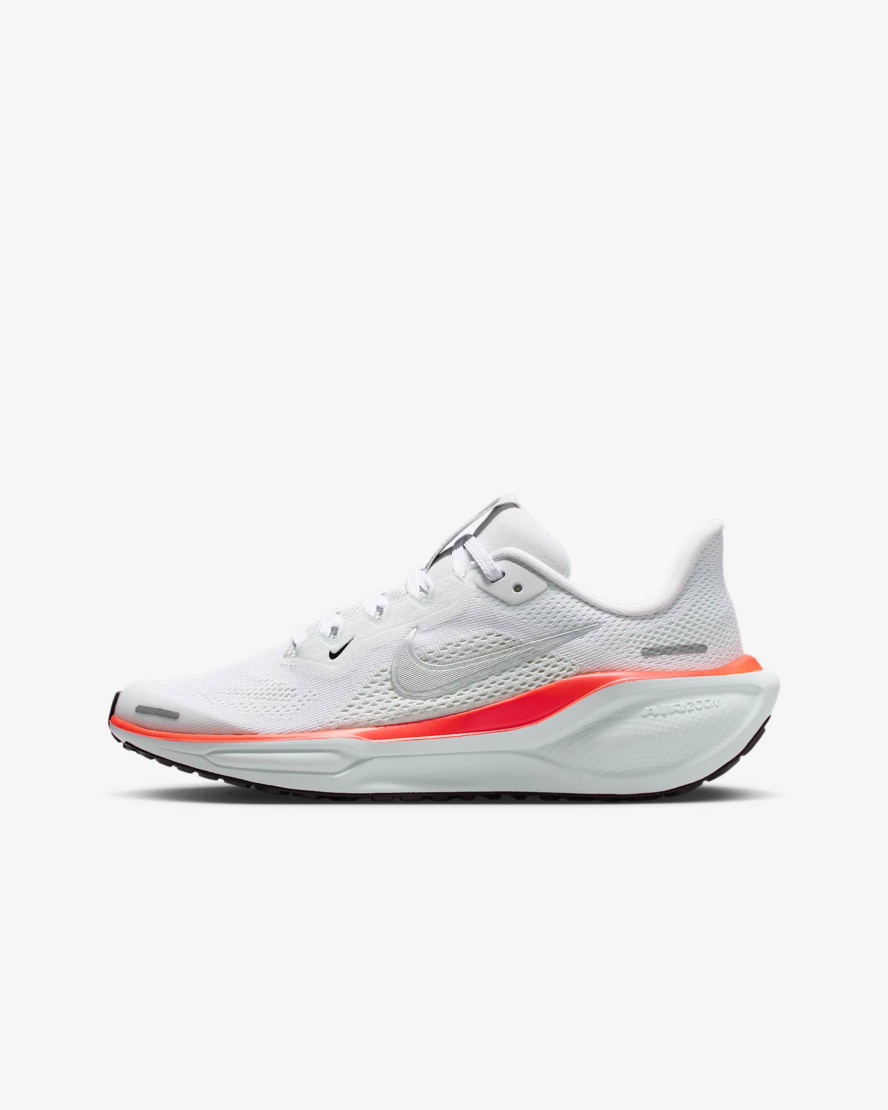 Nike Pegasus 41 耐克小飞马大童体考公路跑步鞋 - 白色/微绿/亮深红/金属银