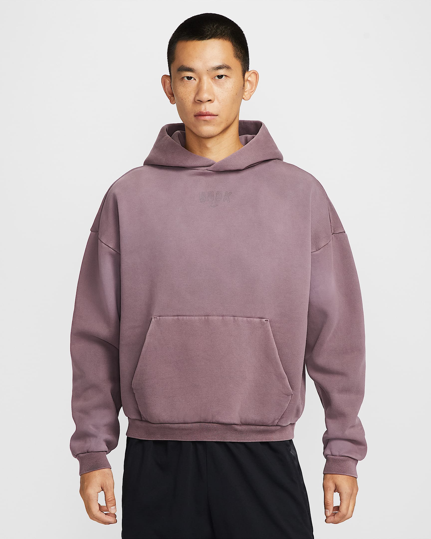 Book 德文布克男子加绒套头连帽衫 - 图腾黑紫/图腾黑紫