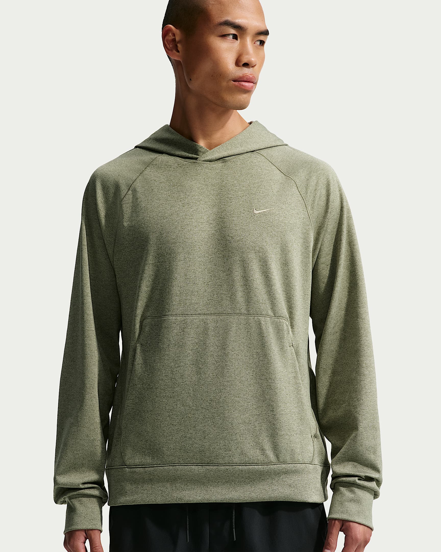 Nike Primary NanoKnit Dri-FIT 男子速干百搭套头连帽衫防晒衣 - 浅军绿/中橄榄绿/调色/浅军绿