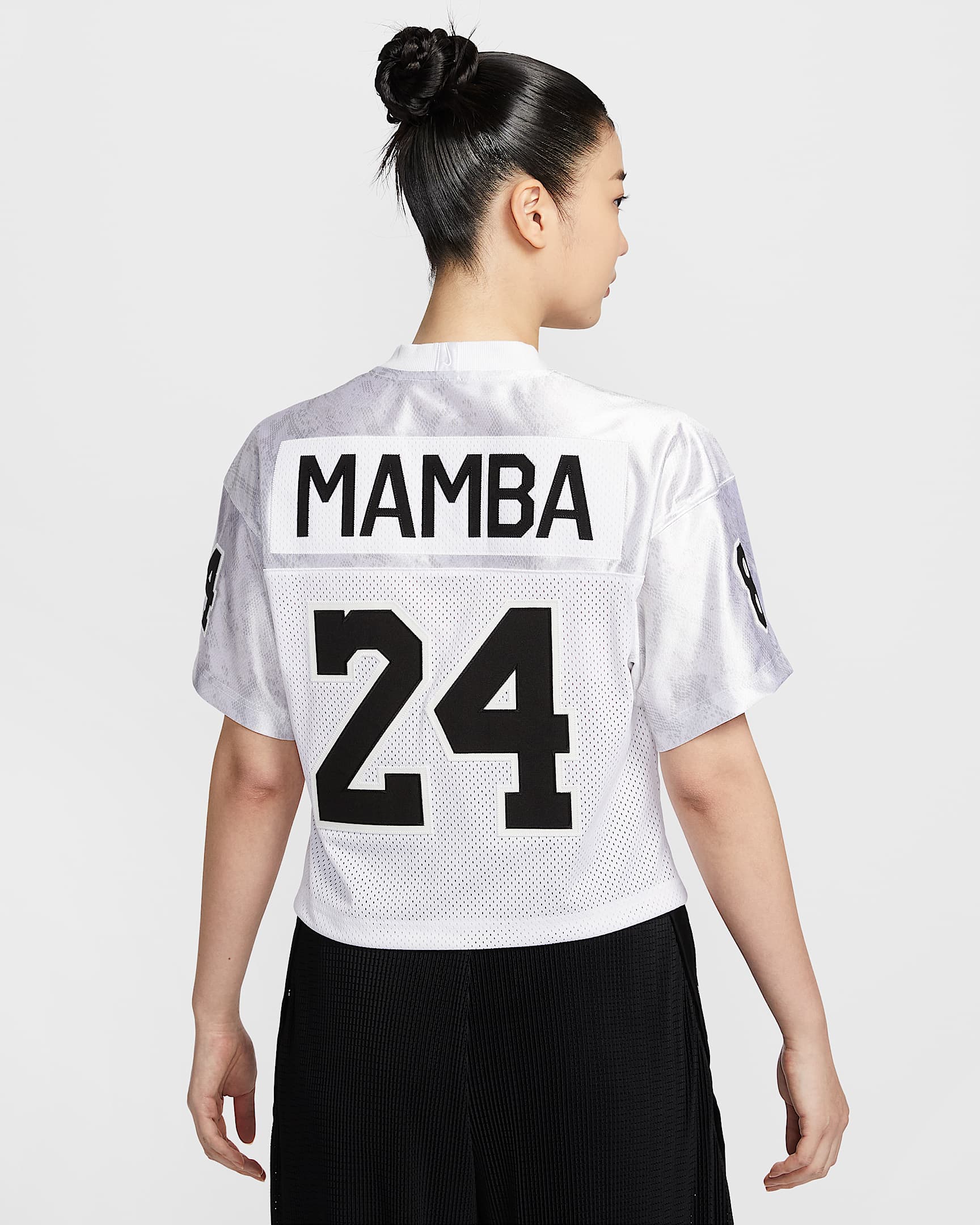 Kobe 科比女子速干美式橄榄球球衣 - 白色/黑