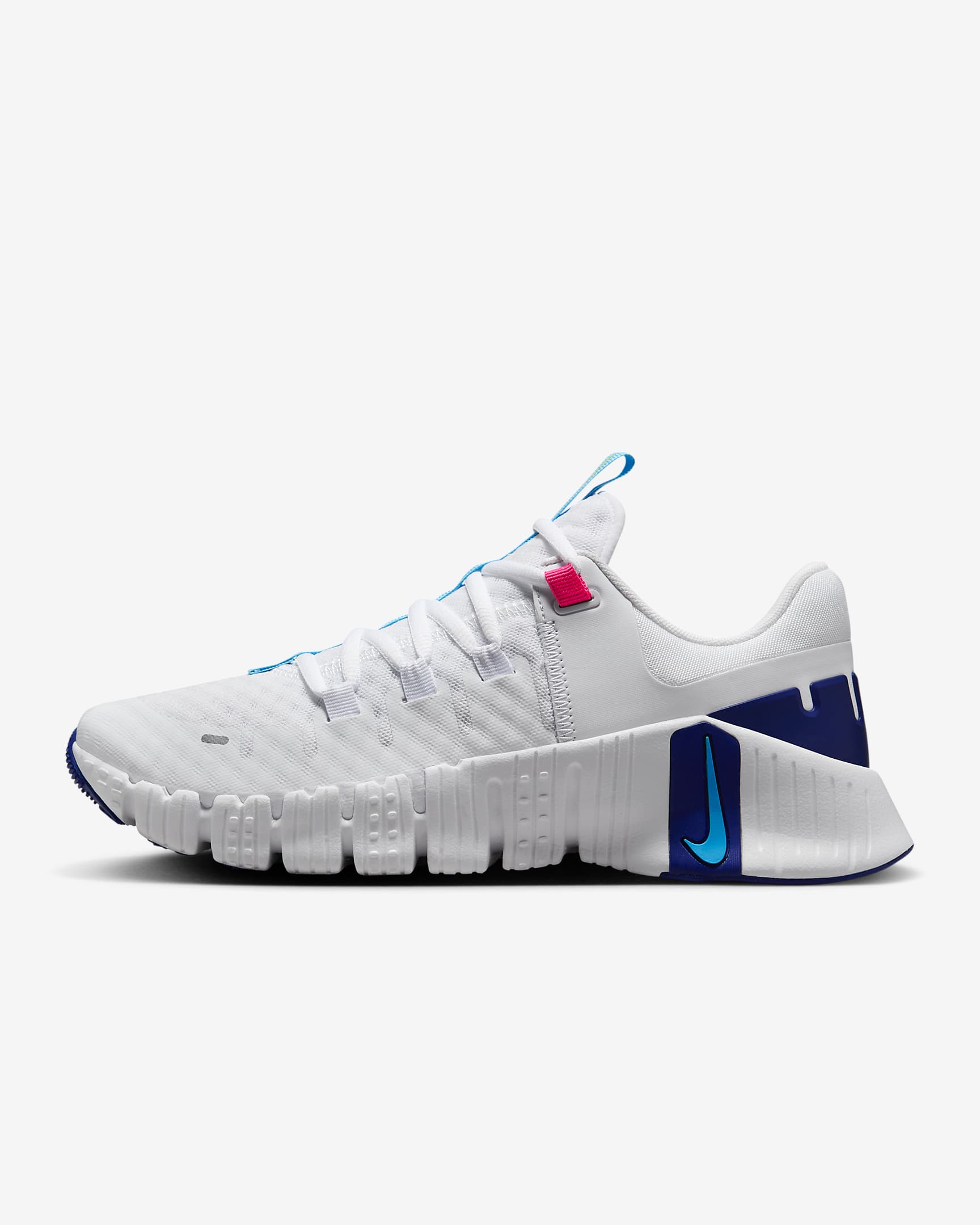 Nike Free Metcon 5 女子训练鞋 - 白色/热情粉/深宝蓝/水宝蓝