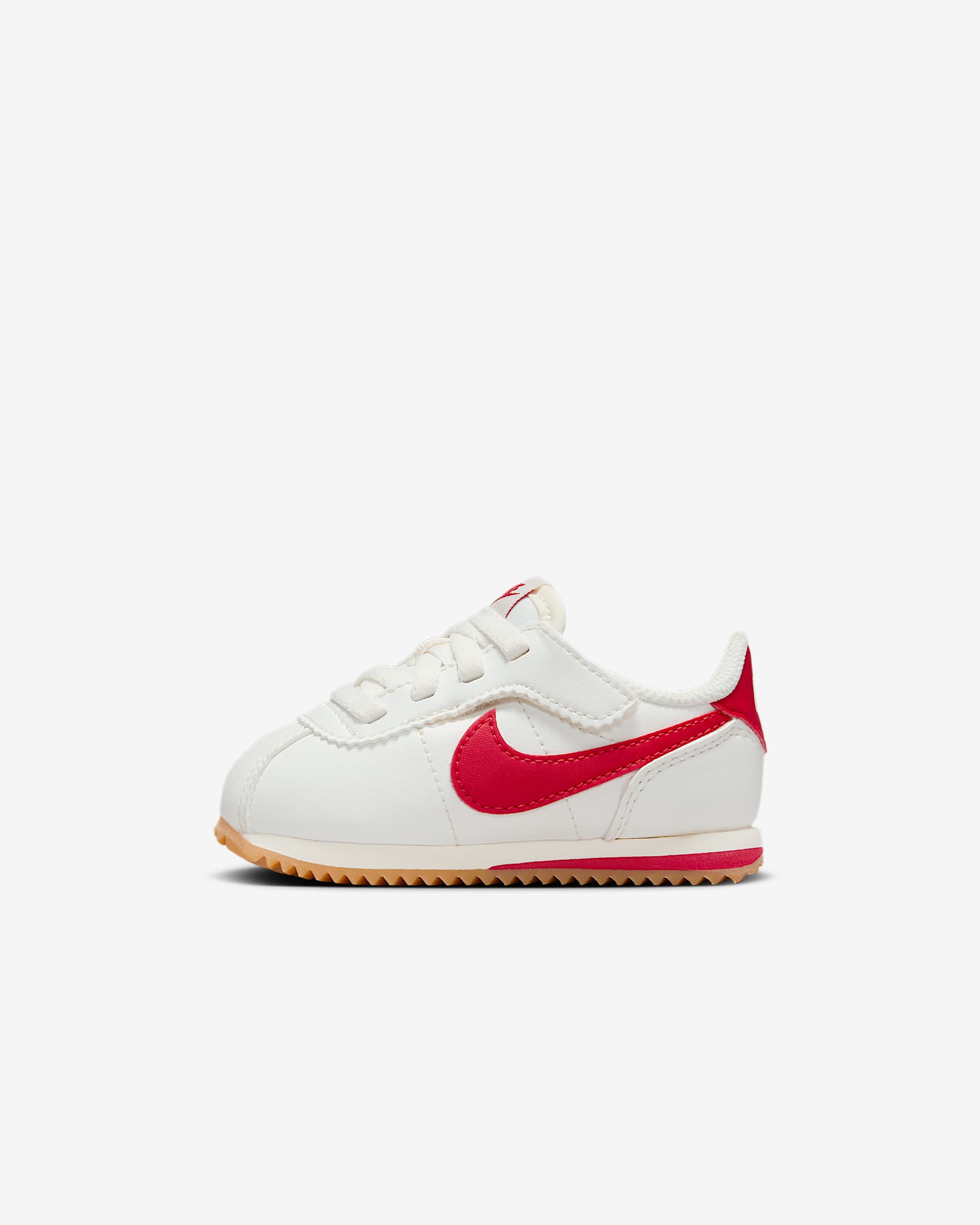 Nike Cortez EasyOn 婴童魔术贴易穿脱复古运动鞋(亲子款) - 帆白/橡皮黄/大学红