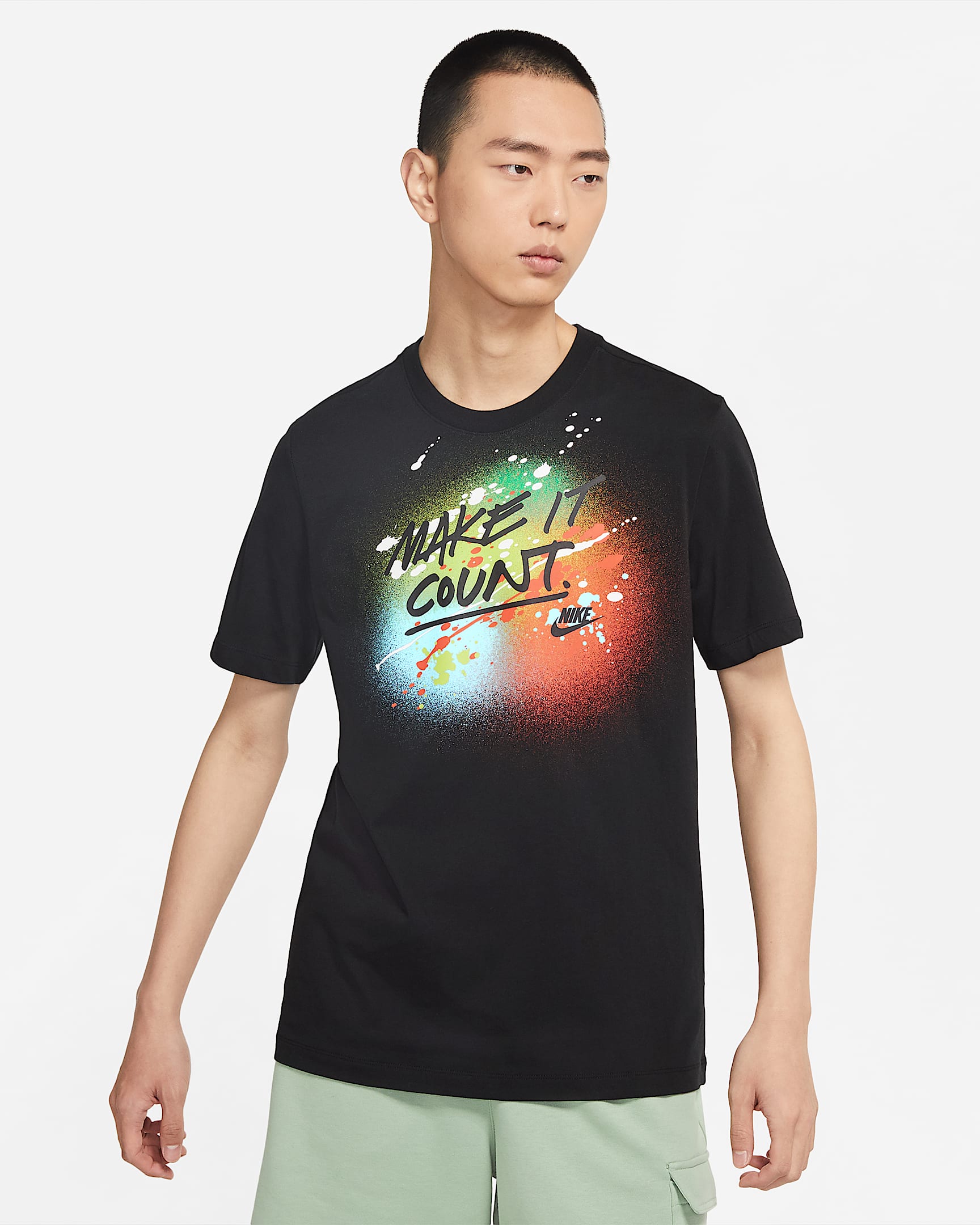 Nike Sportswear 男子短袖T恤 - 黑