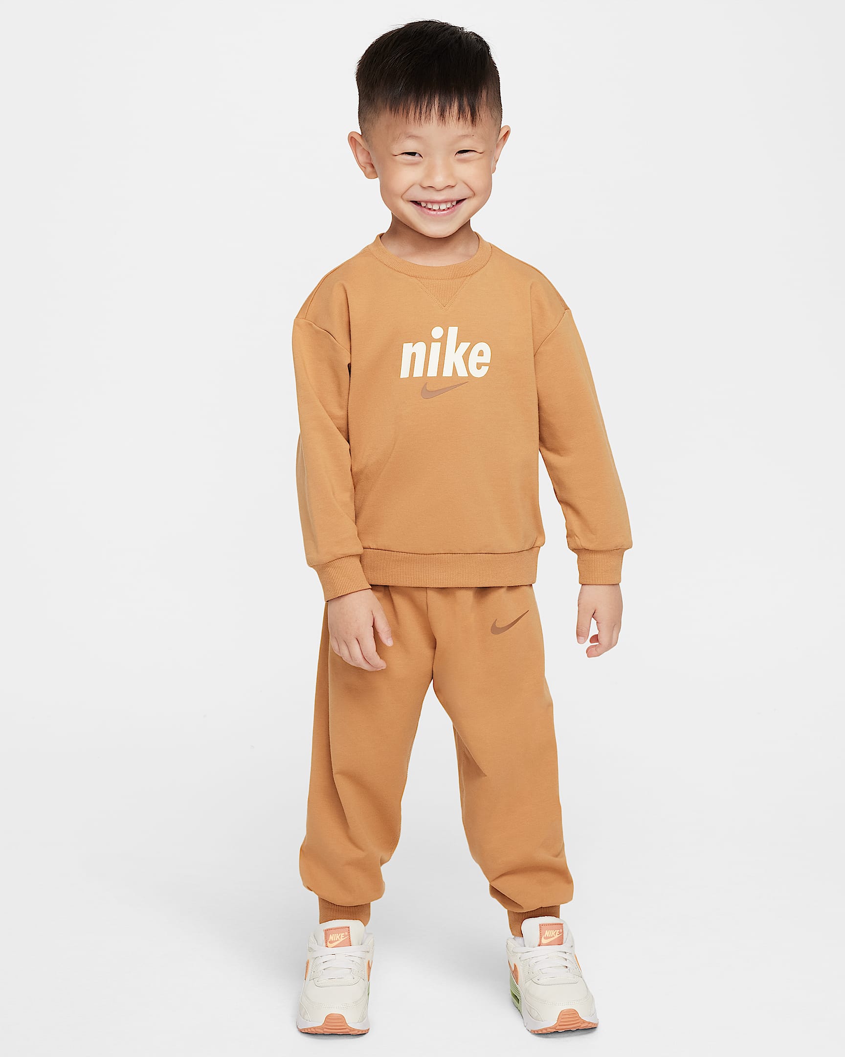 Nike E1D1 婴童圆领上衣和长裤套装 - 亚麻