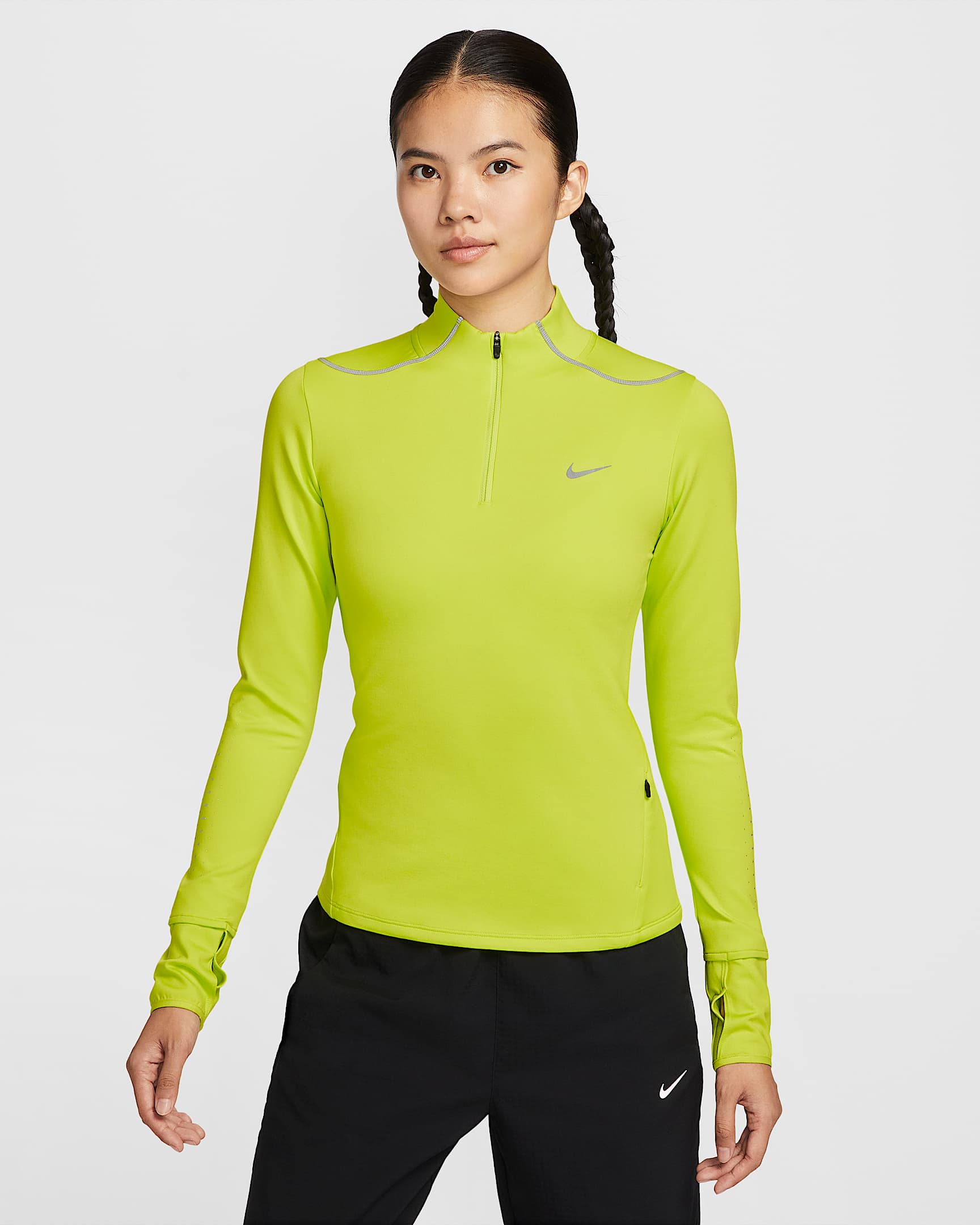 Nike Swift Therma-FIT ADV 女子反光装饰跑步上衣 - 明黄/黑