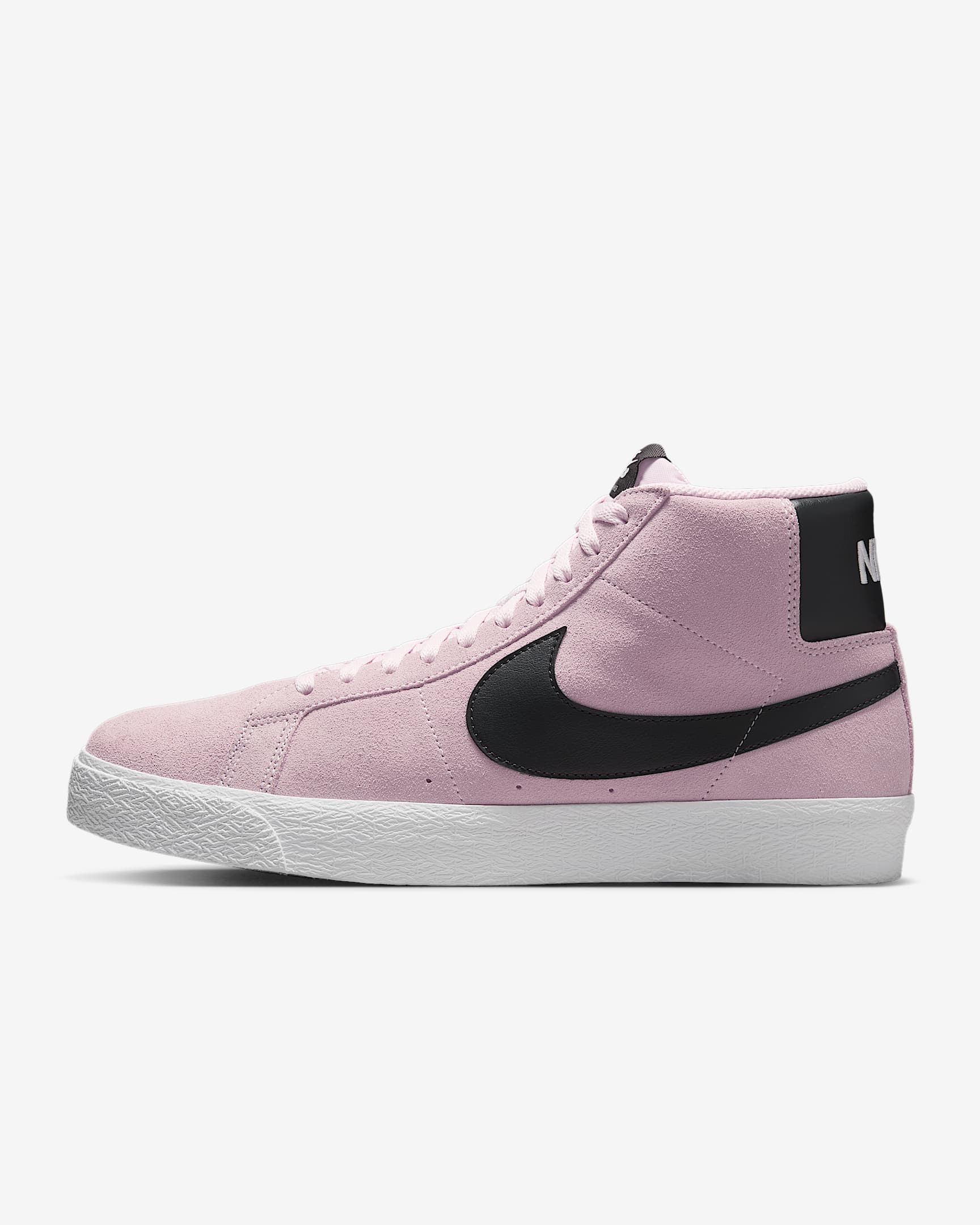Nike SB Zoom Blazer Mid 男/女滑板鞋 - 泡沫粉/白色/橡皮黄/煤黑