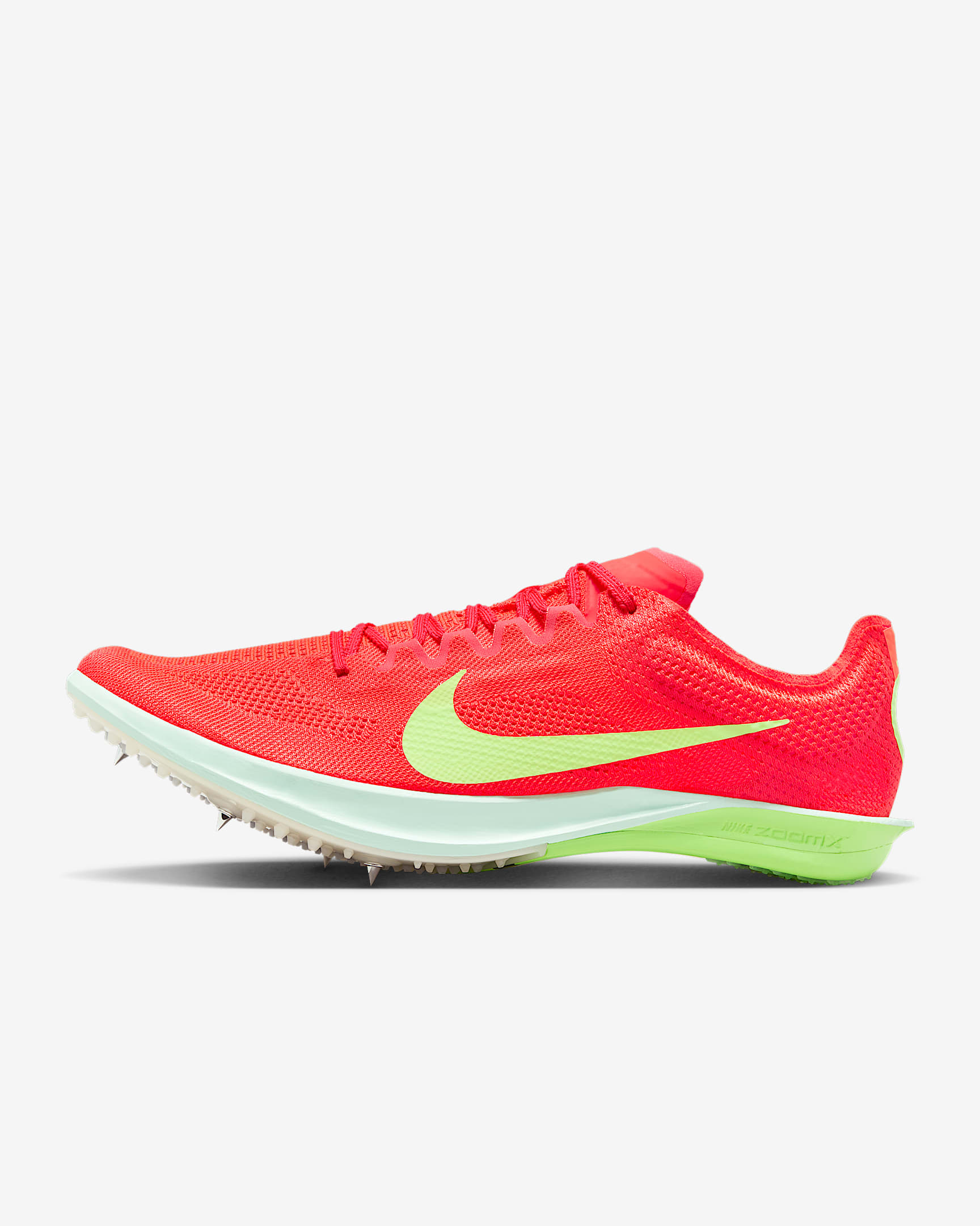 Nike Dragonfly 2 男子长跑田径钉鞋 - 亮深红/橙红/爆炸绿黄/黑紫
