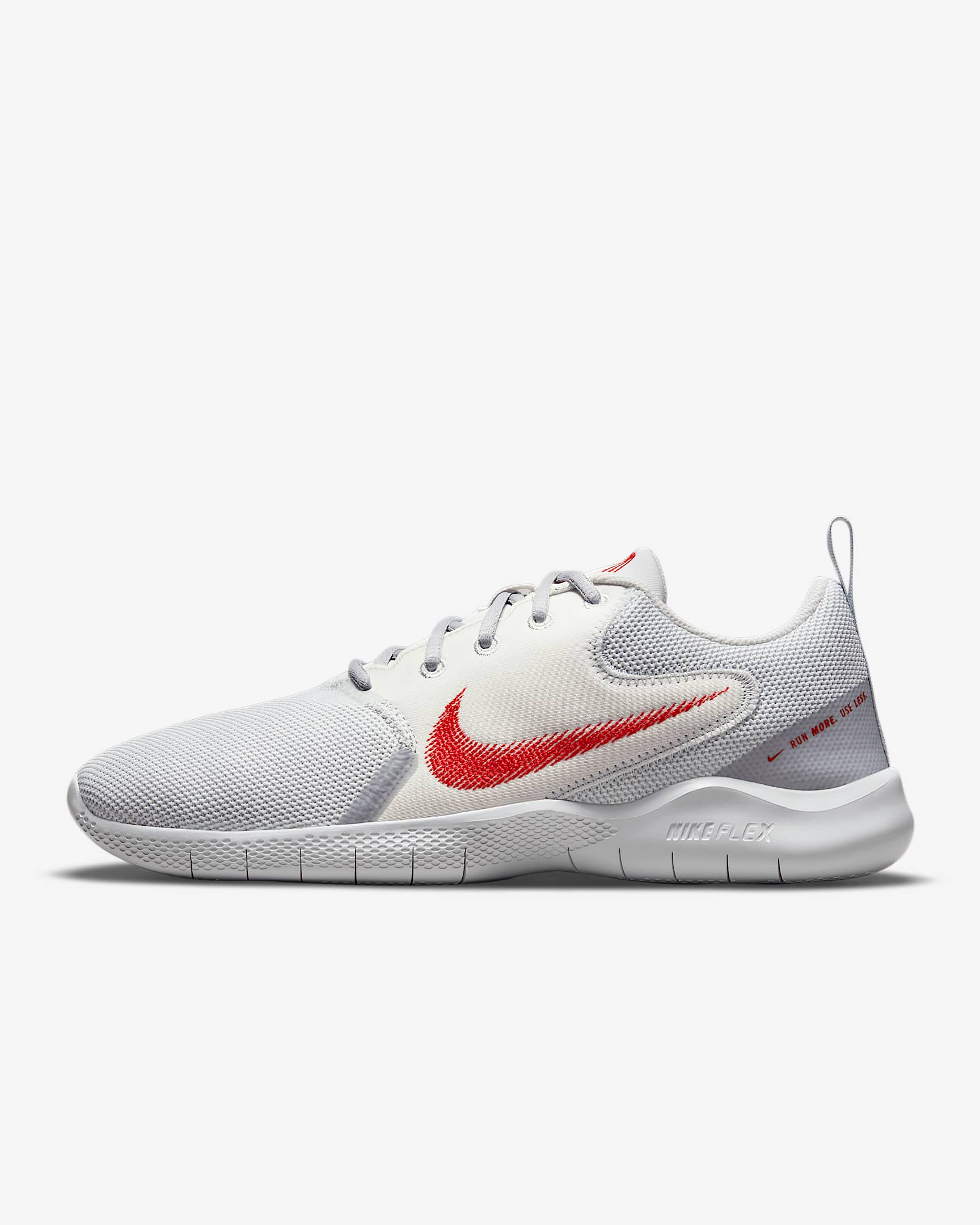 Nike Flex Experience Run 10 男子公路跑步鞋 - 浅银灰/狼灰/山峰白/椒红