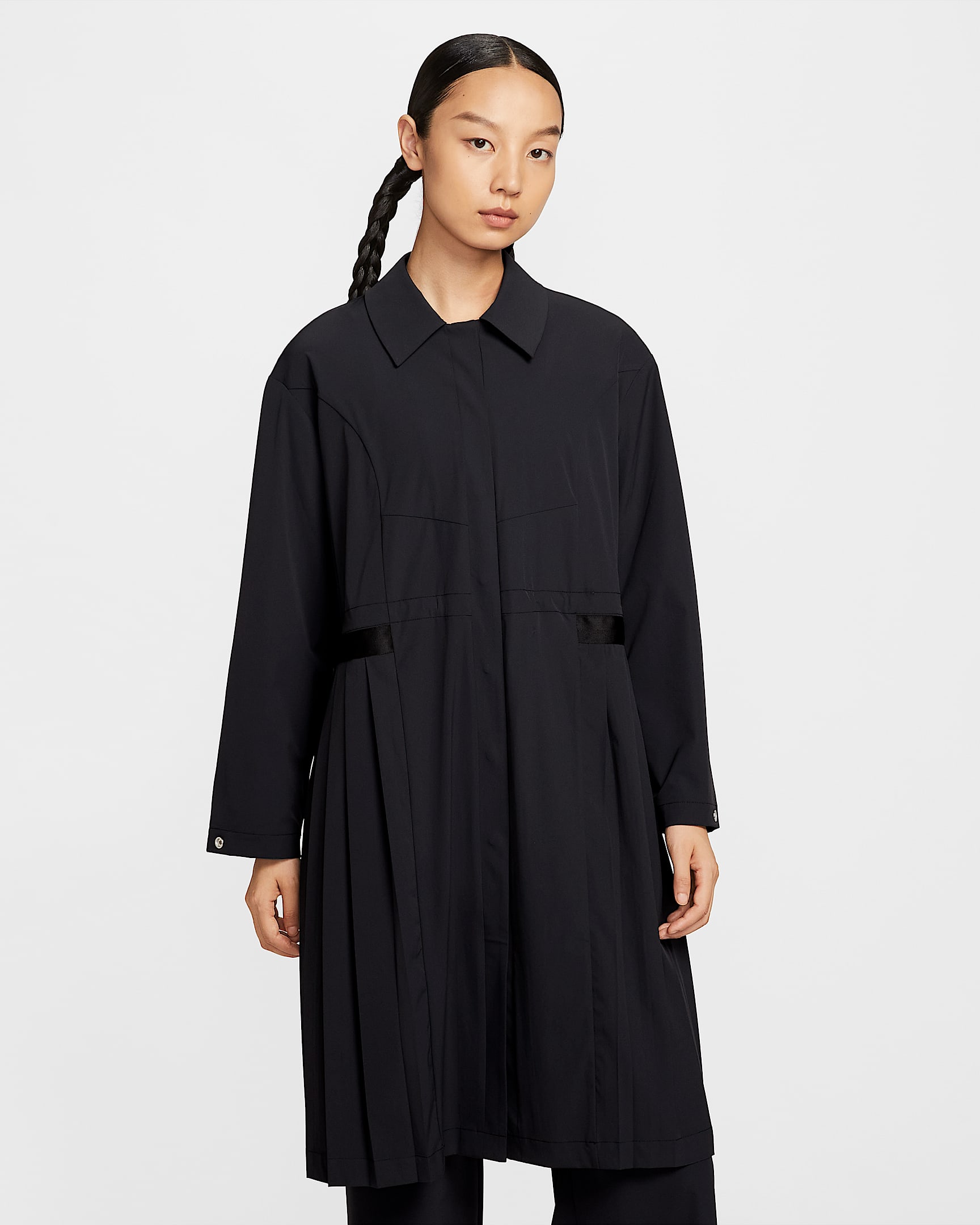 Nike 24.7 PerfectStretch Dri-FIT 女子速干 Oversize 风风衣 - 黑/暗烟灰