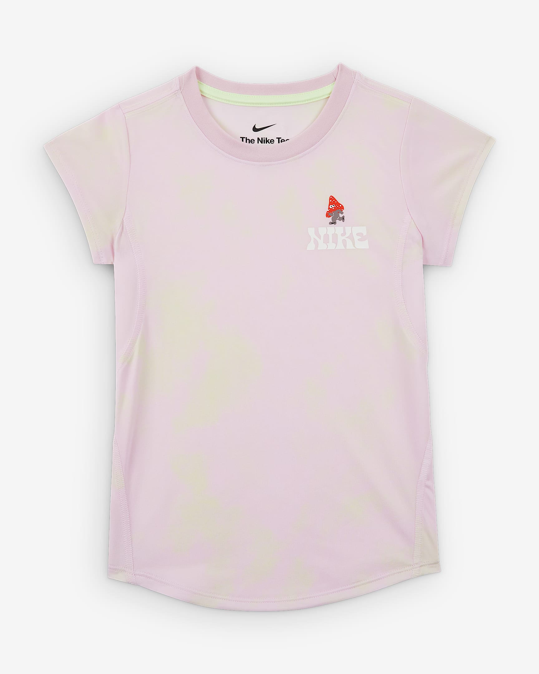 Nike Dri-FIT 幼童速干蘑菇印花T恤 - 泡沫粉