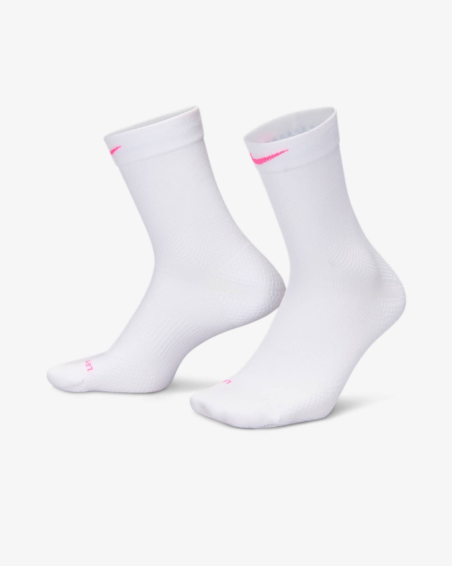 Nike Running Lightweight Micro Crew 速干运动短袜(1 双) - 白色/黑/白金色/透明粉