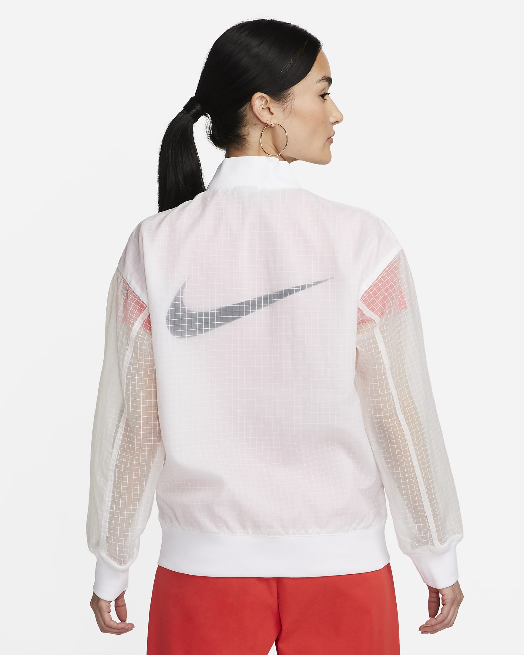 Nike Sportswear Essentials 女子梭织运动夹克 - 白色/黑