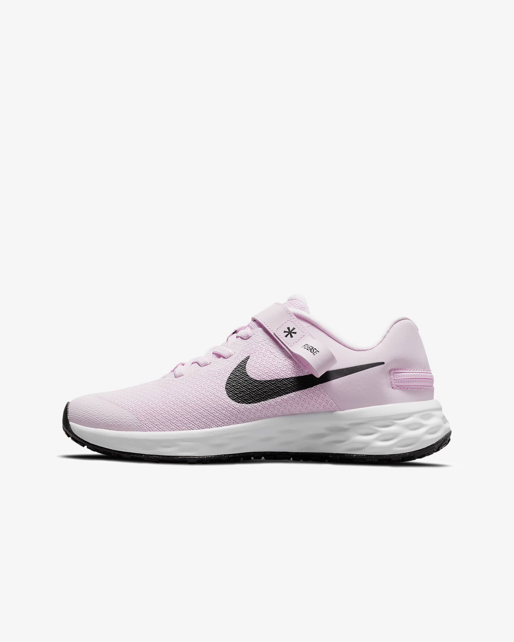 Nike Revolution 6 FlyEase NN (GS) 大童轻松穿脱公路跑步童鞋 - 泡沫粉/黑