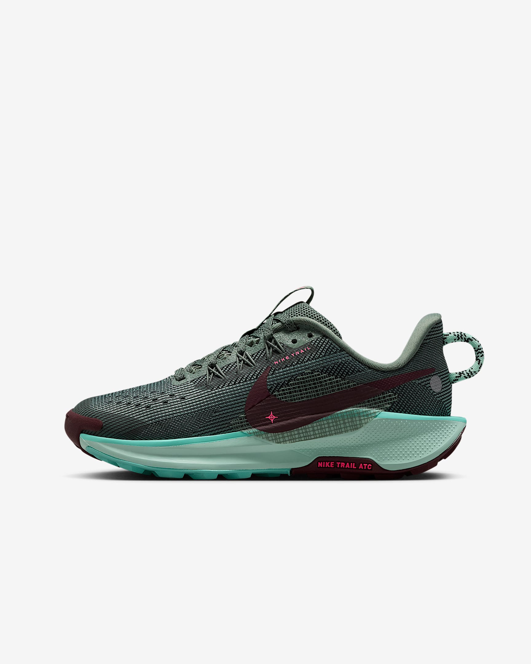 Nike Pegasus Trail 5 耐克小飞马大童户外越野跑步鞋 - 土绿/漂白宝石绿/海藻绿/泡沫薄荷绿
