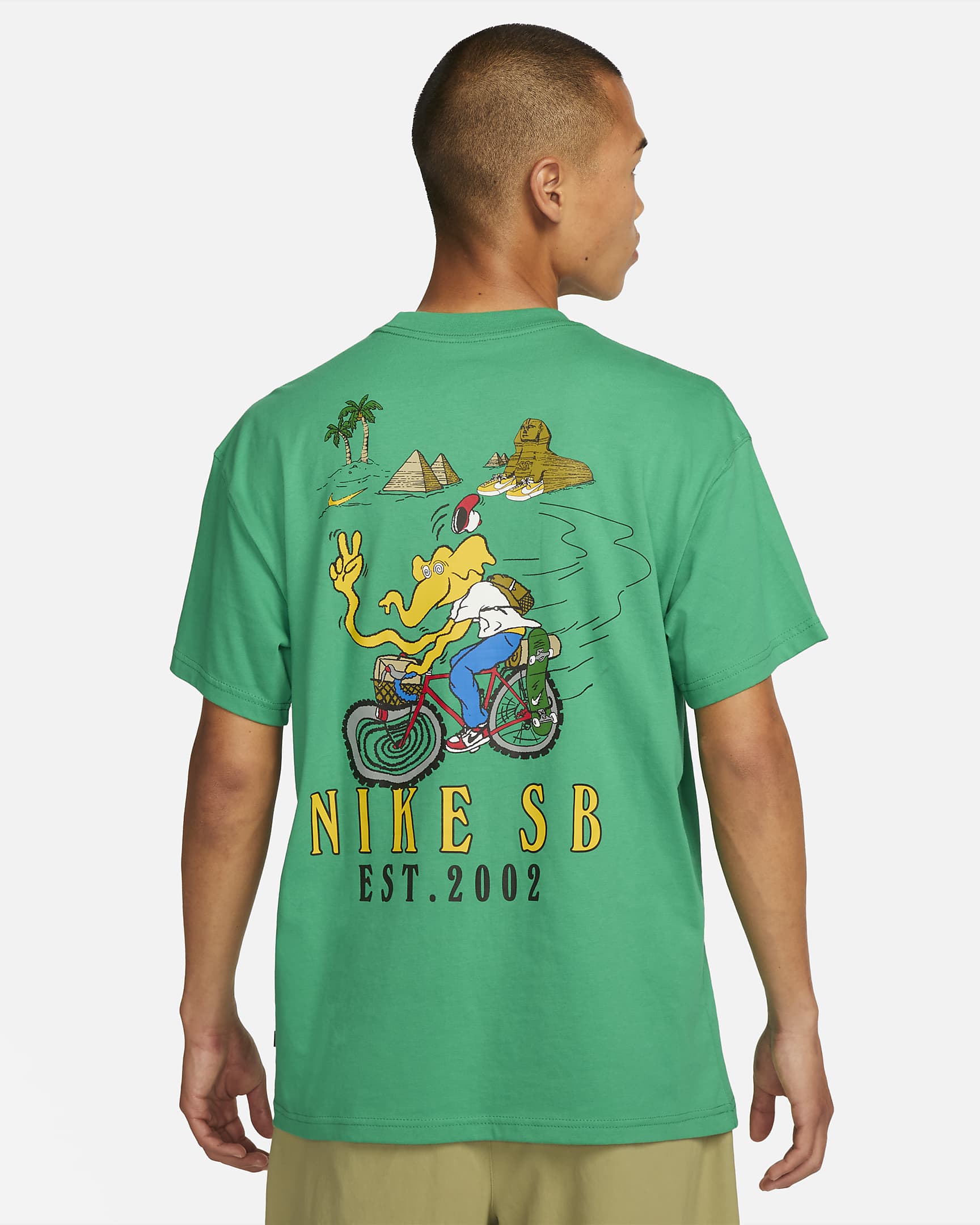 Nike SB 男子滑板T恤 - 体育场绿