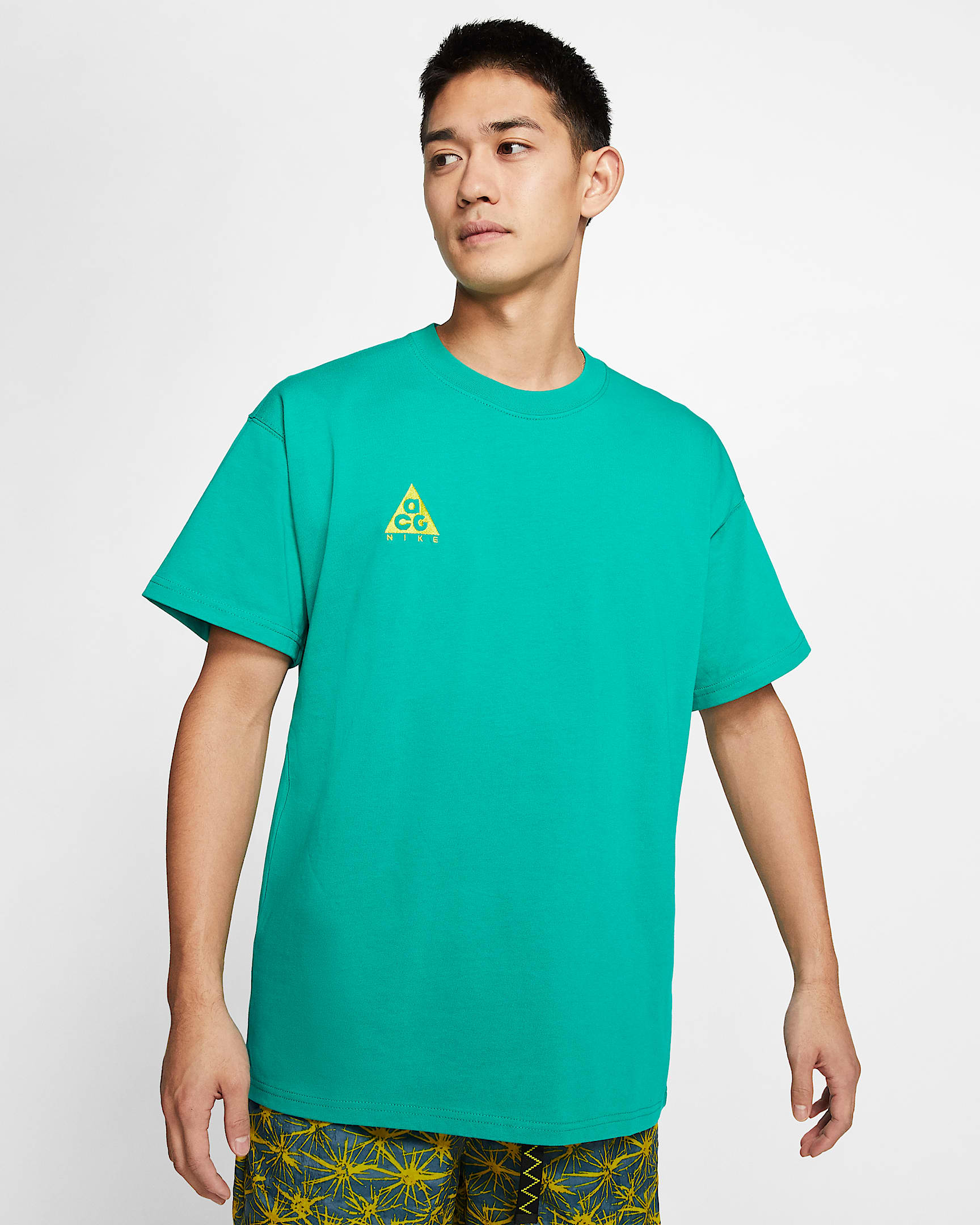 Nike ACG Logo 男子T恤 - 海神绿/欧皮特黄