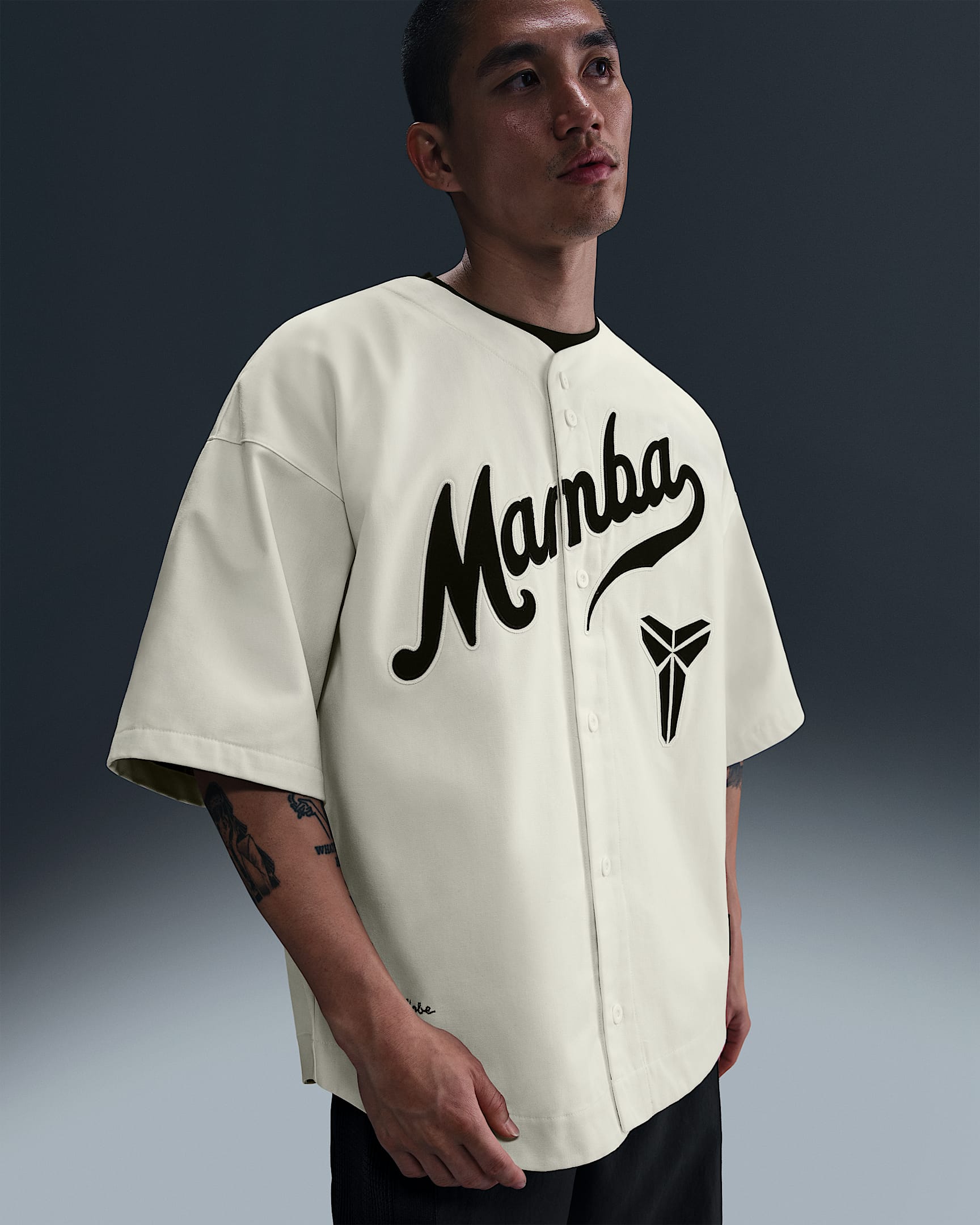 Kobe 科比男子棒球上衣 - 帆白/黑