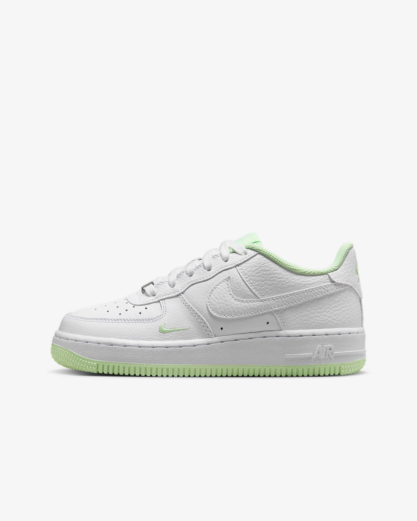 Nike Air Force 1 LV8 大童空军一号运动鞋 - 白色/蒸气绿/白色