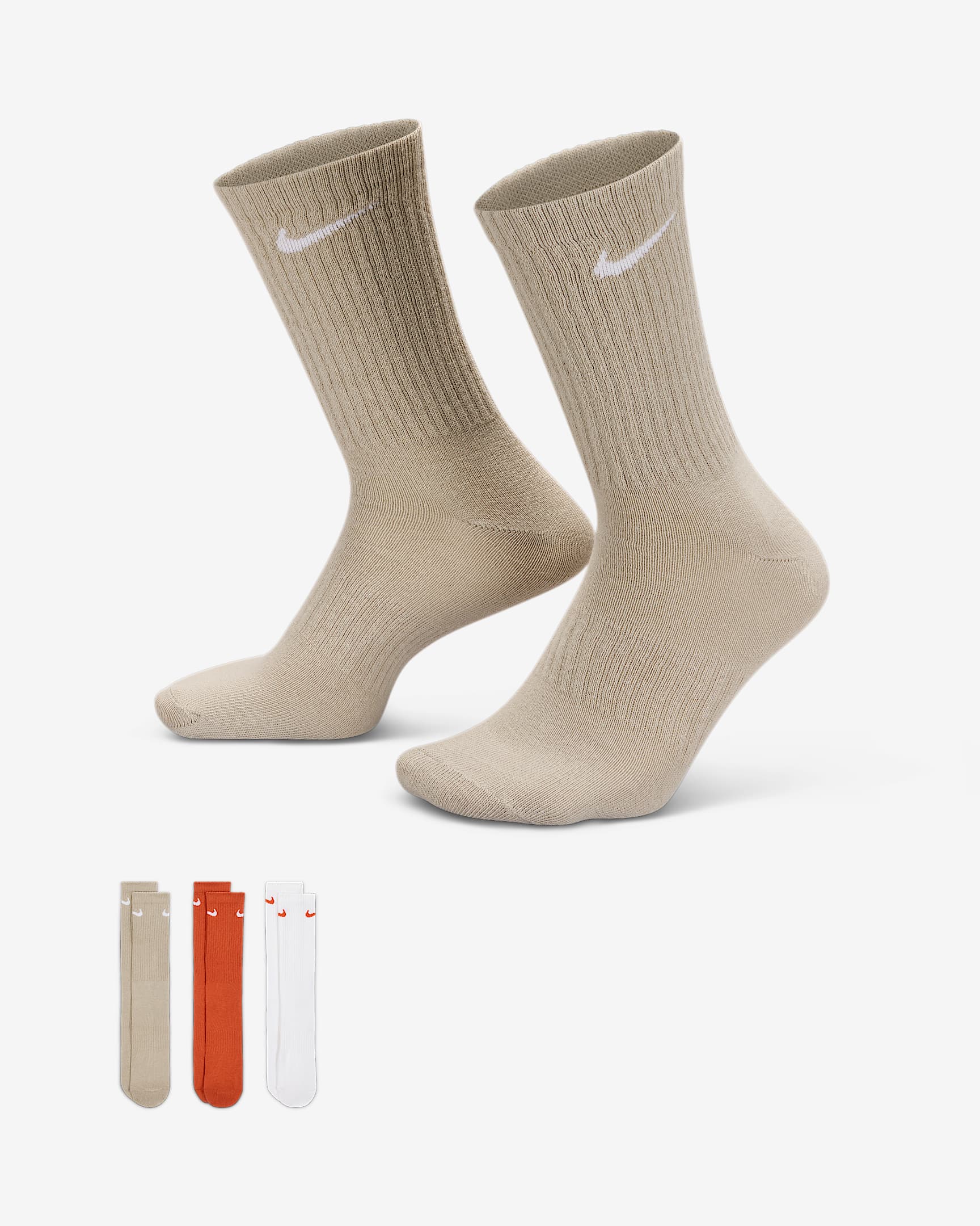 Nike Everyday Lightweight 情人节速干中筒训练袜（3 双） - 多色