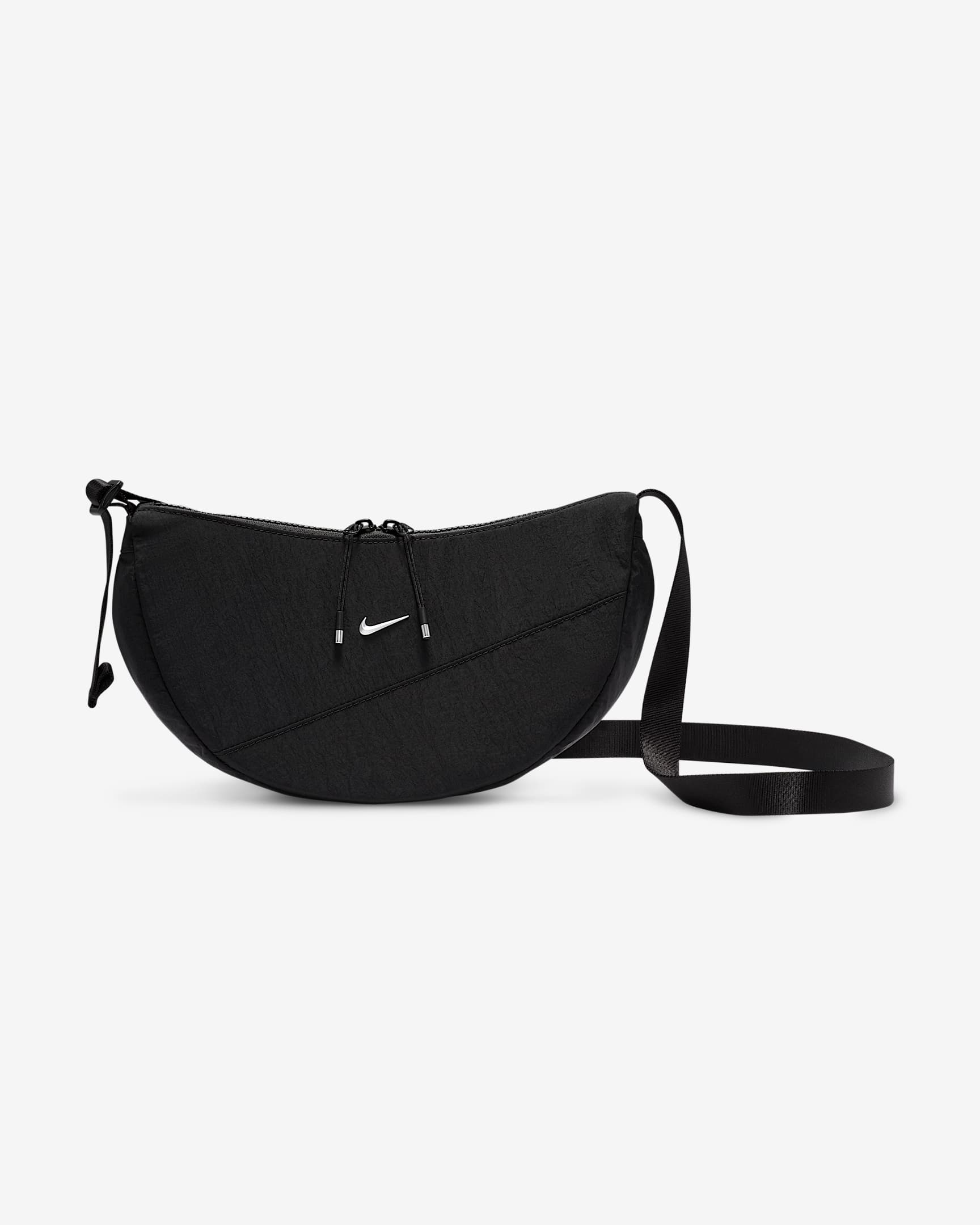 Nike Aura 新月形斜挎包 - 黑/黑/亚银