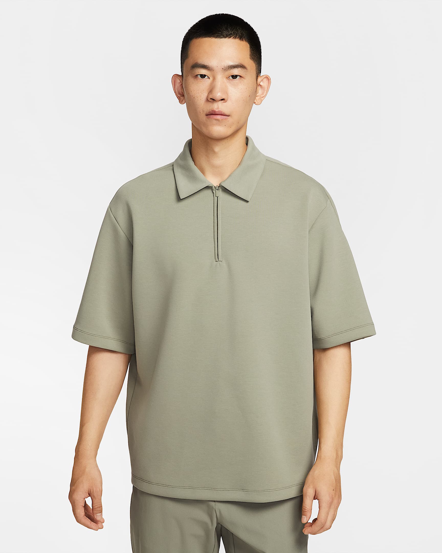 Nike 24.7 ImpossiblySoft Dri-FIT 男子速干翻领T恤 - 浅军绿/钢绿