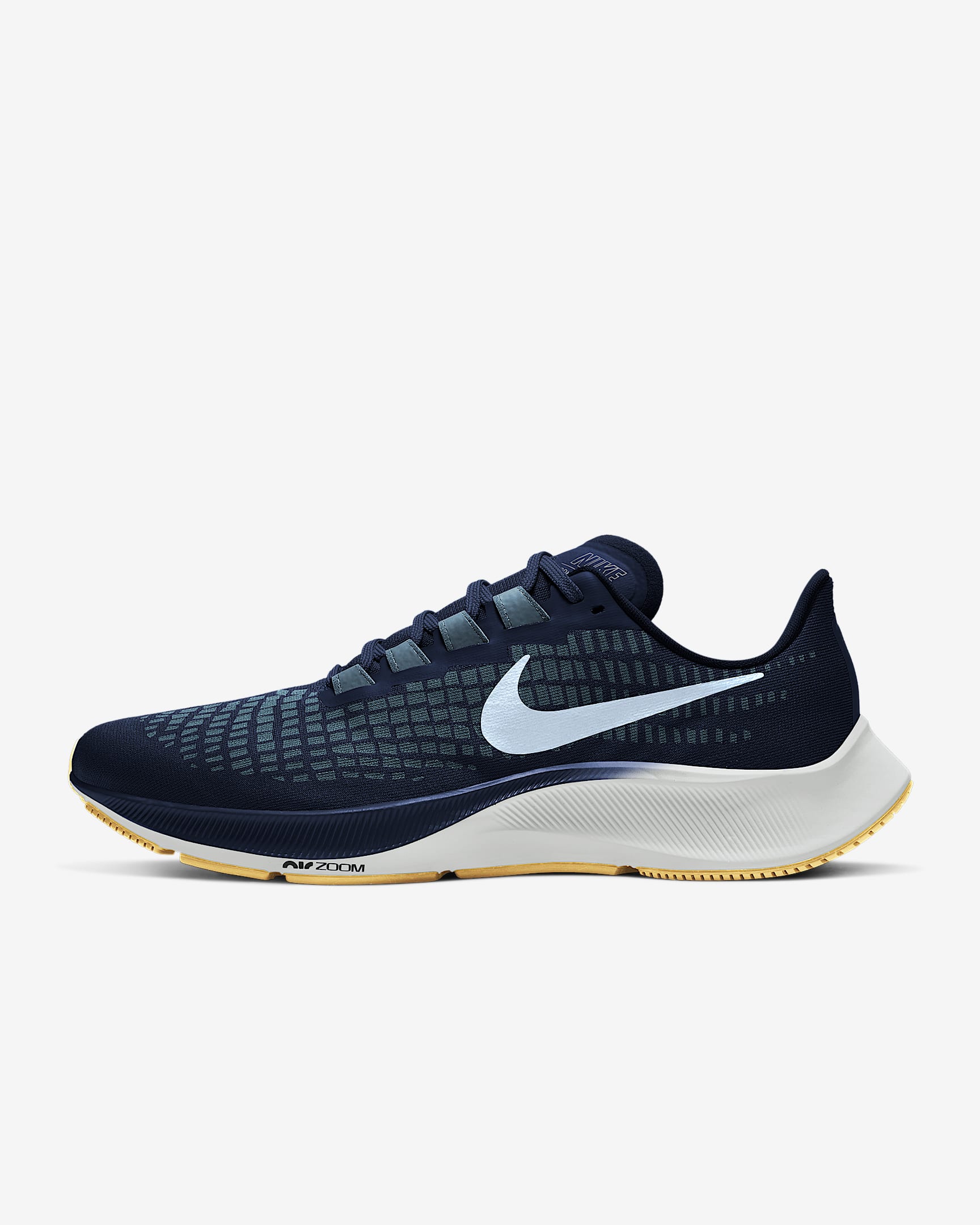 Nike Pegasus 37 男子公路跑步鞋 - 黑曜石色/臭氧蓝/尘光子色/天青石蓝