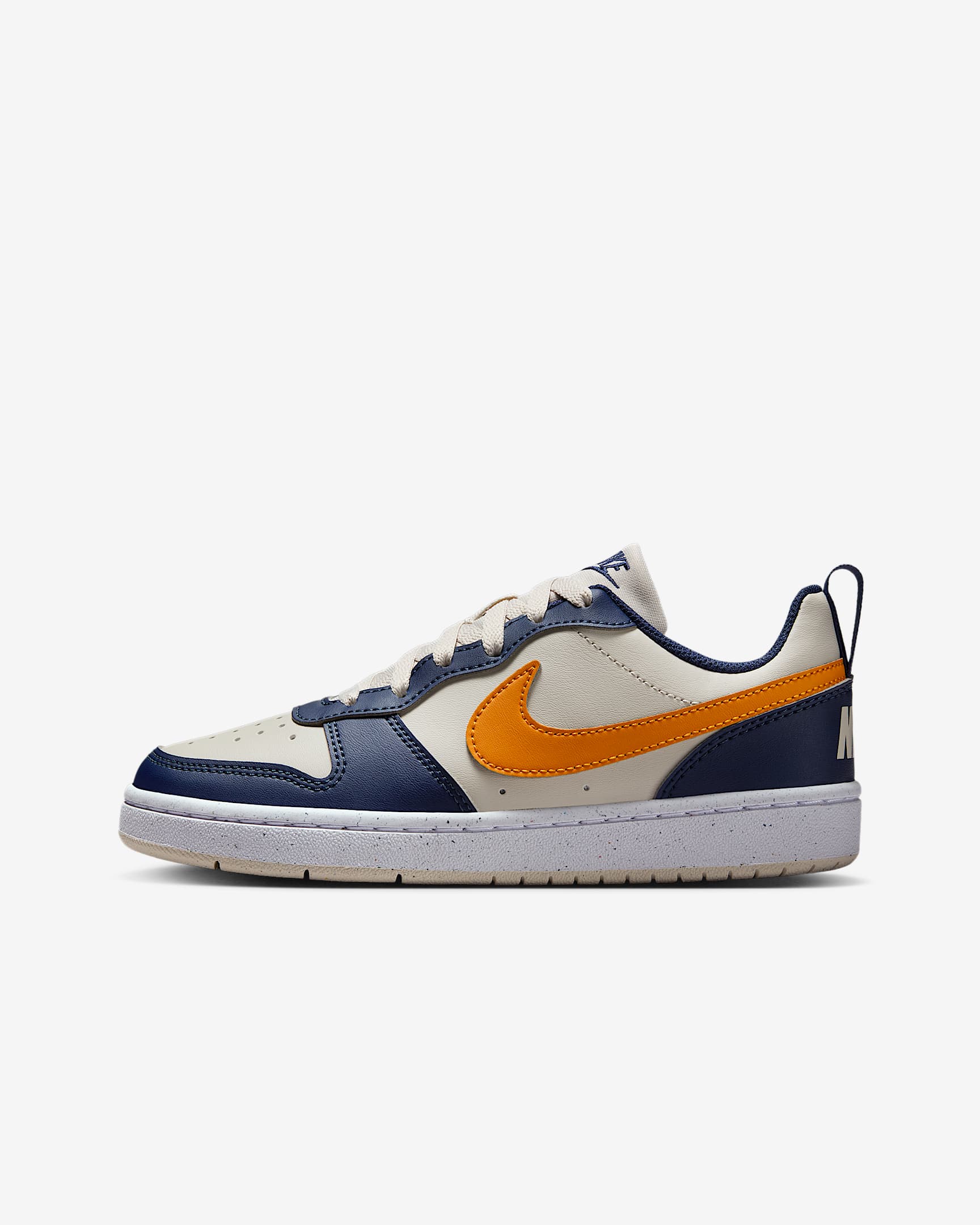 Nike Court Borough Low Recraft 耐克酷菠萝大童运动鞋 - 浅土褐/深藏青/白色/橘皮黄