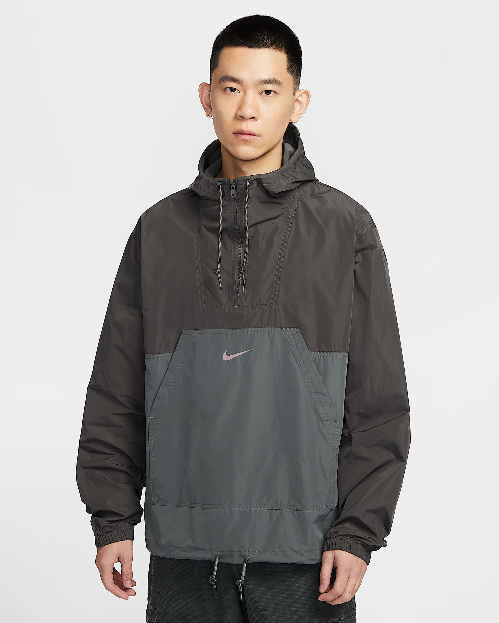 Nike Club 男子上衣 - 中灰/铁灰/褐灰
