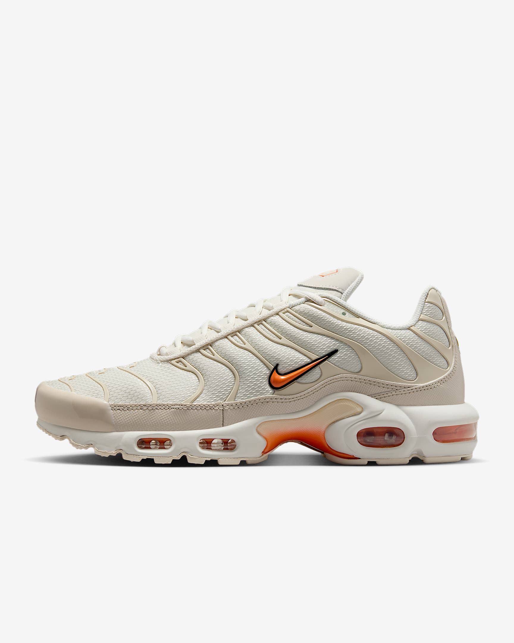 Nike Air Max Plus 男子运动鞋 - 幻影灰白/浅土褐/黑/安全橙