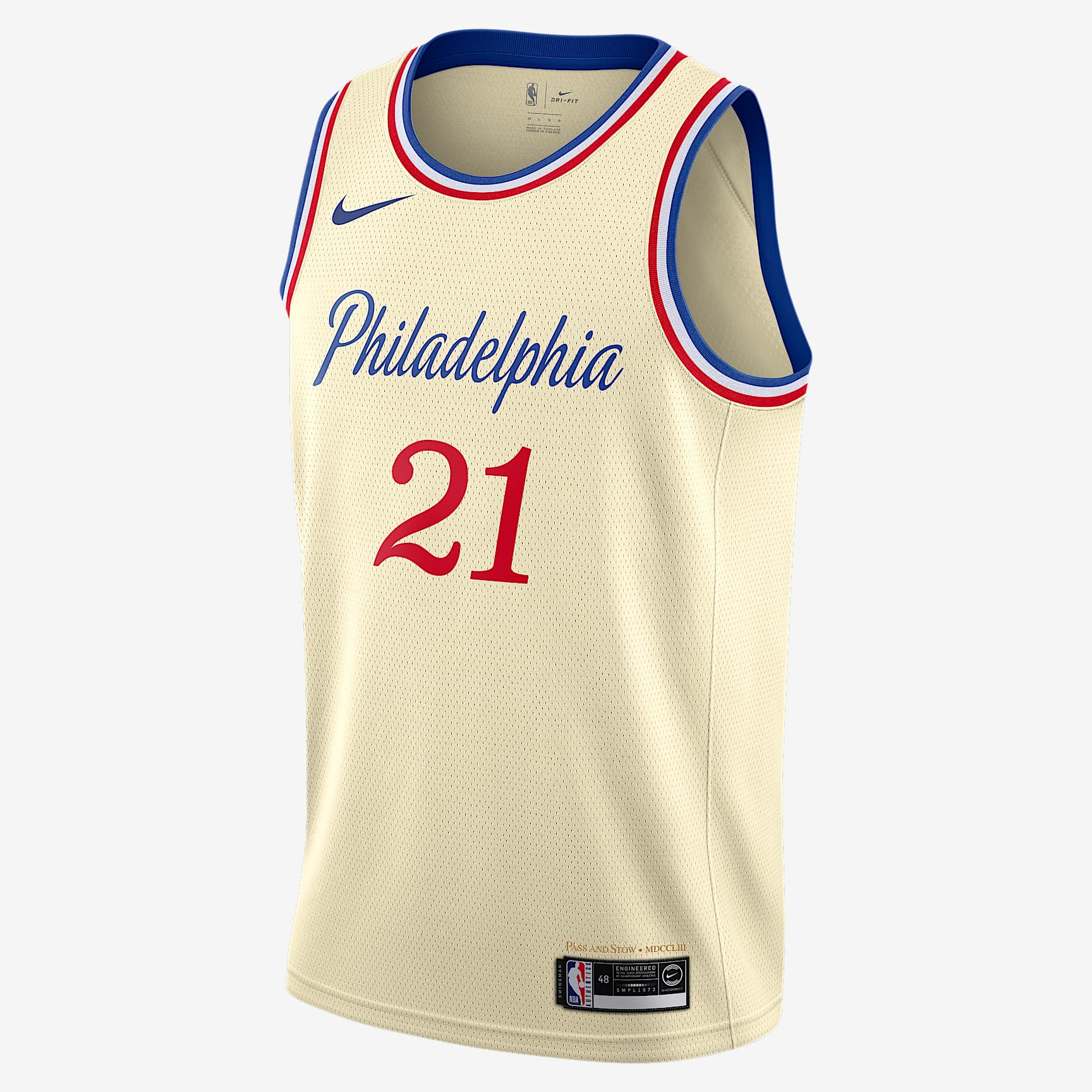费城 76 人队 (Joel Embiid) – City Edition Nike NBA Swingman Jersey 男子球衣 - 猫眼褐